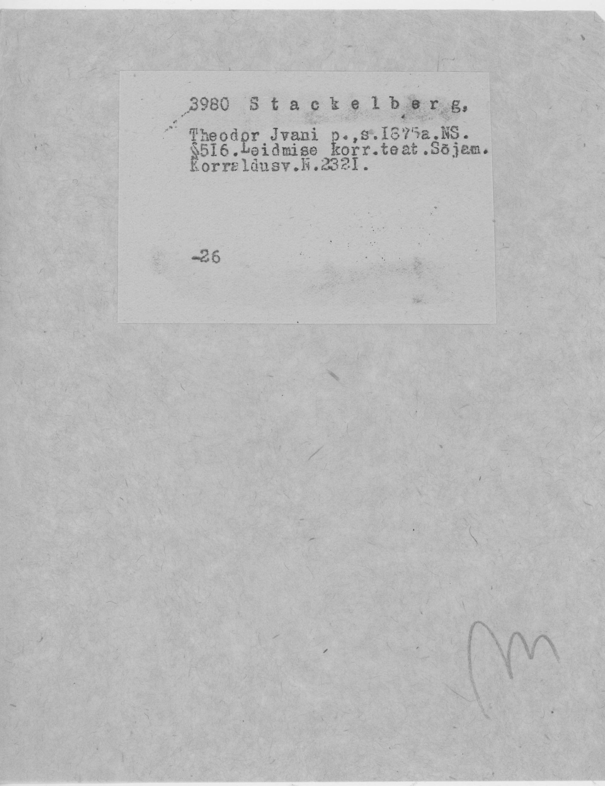 Stackelberg, Theodor, Ivan