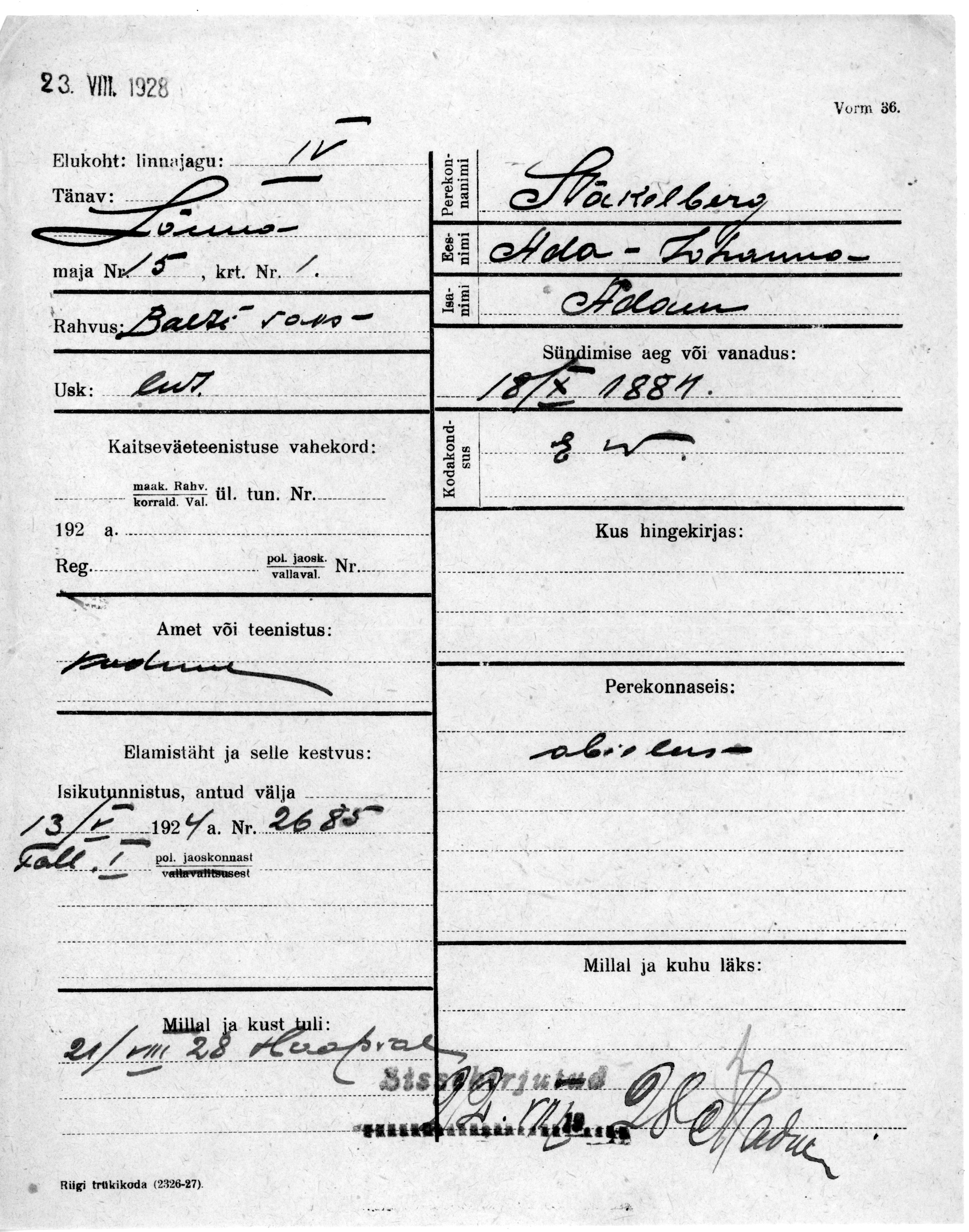 Stakelberg, Ada-Johanna, Adam