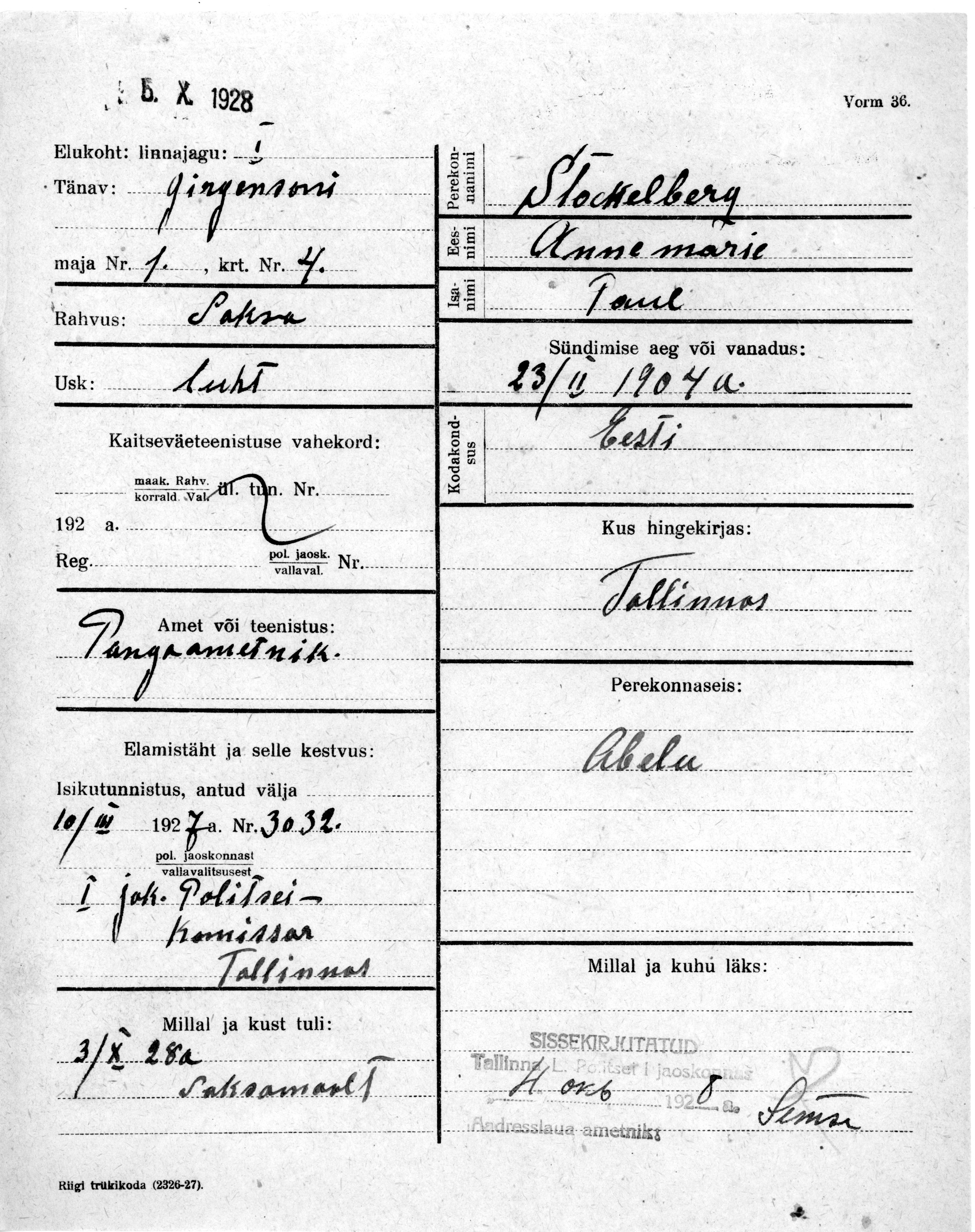 Stakelberg, Anne marie, Paul