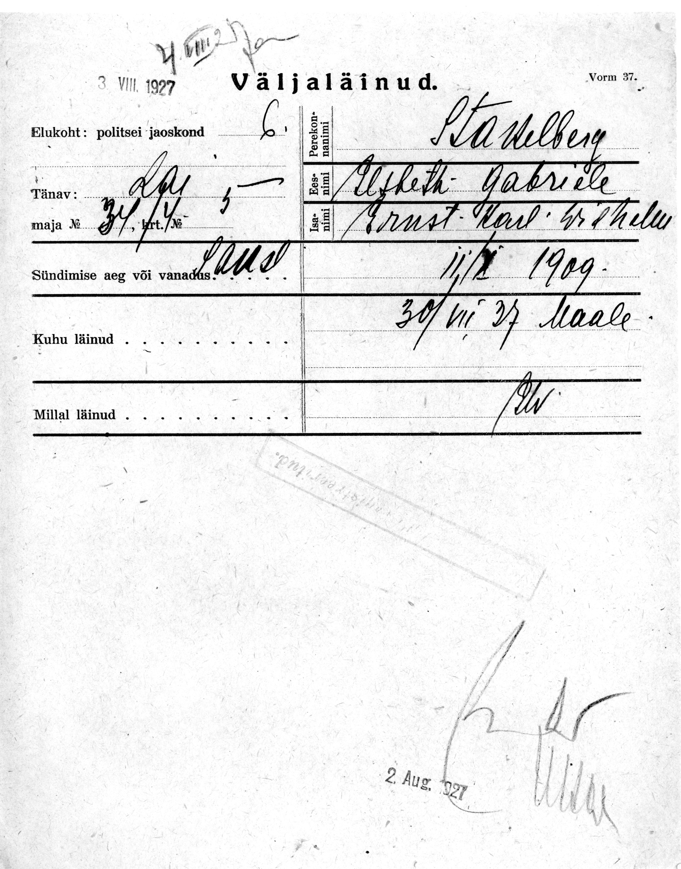 Stakelberg, Elisabeth-Gabriele, Ernst-Karl-Wilhelm