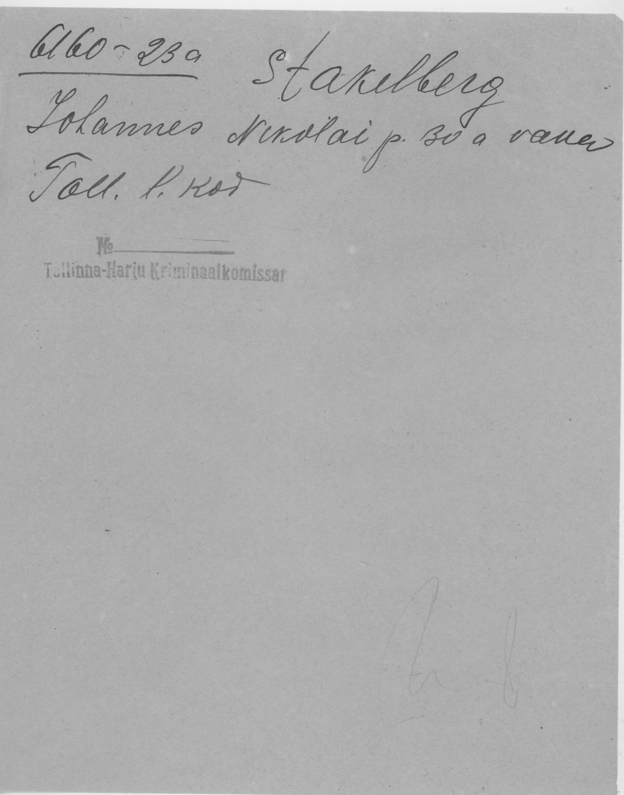 Stakelberg, Johannes, Nikolai