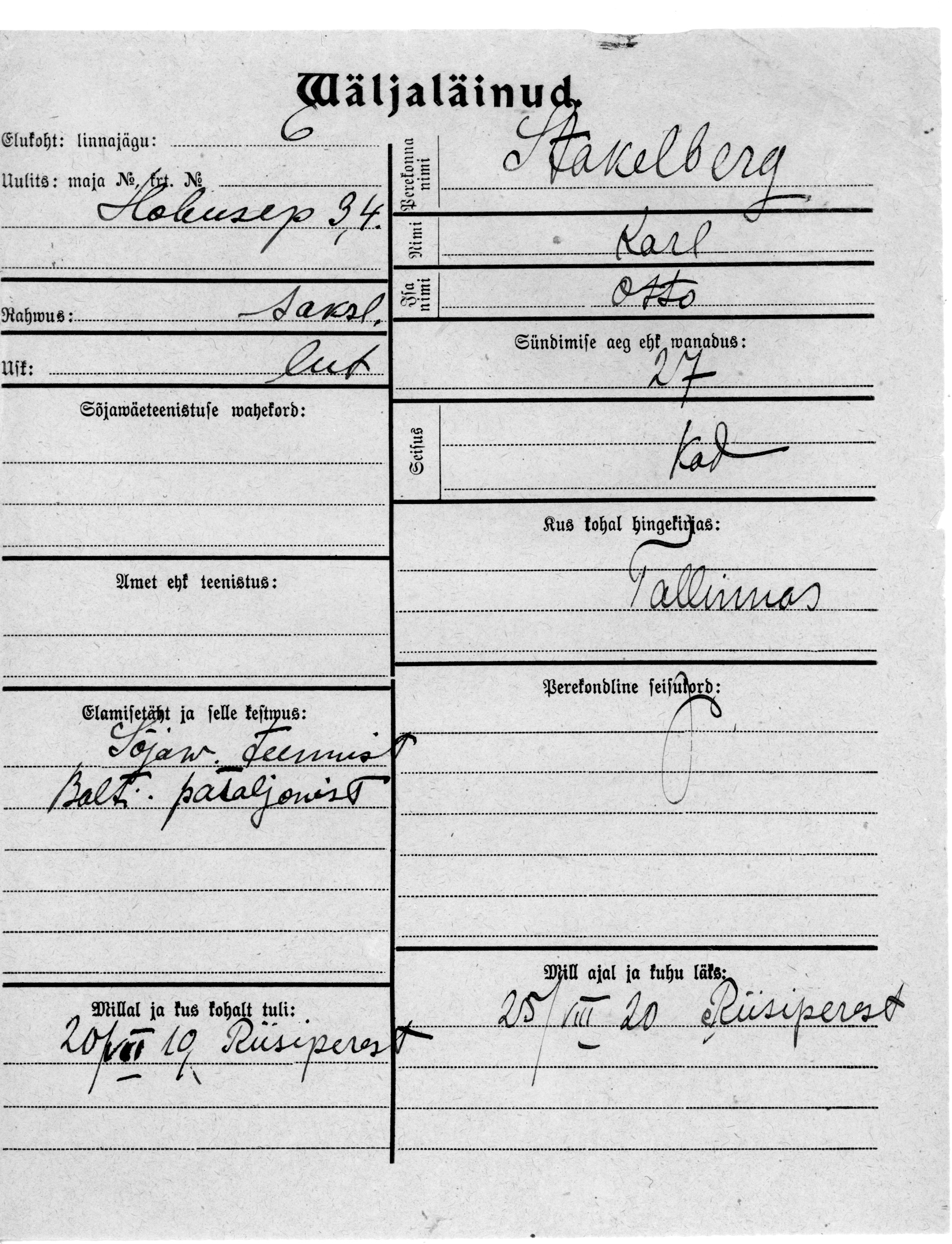 Stakelberg, Karl, Otto