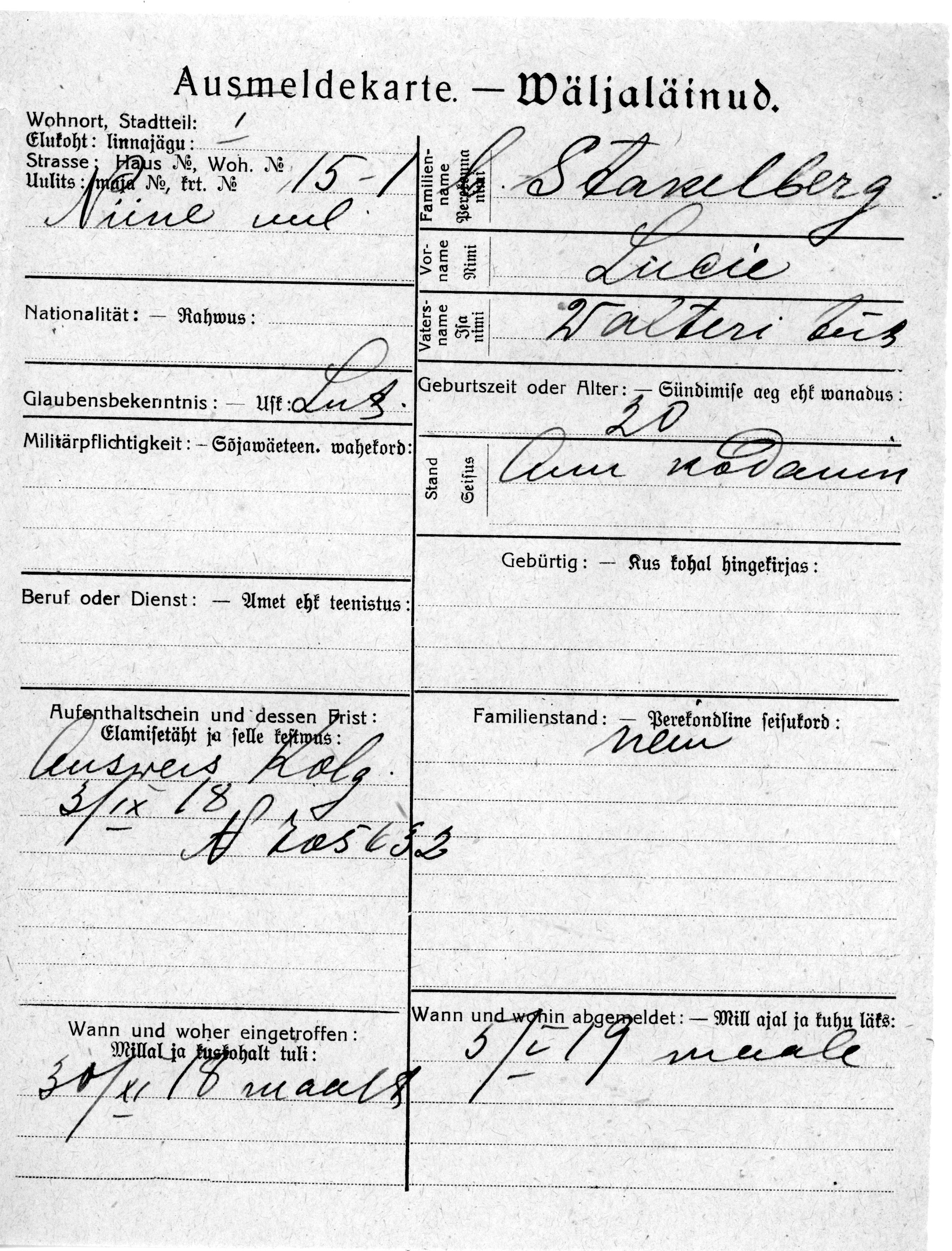 Stakelberg, Lucie, Walter