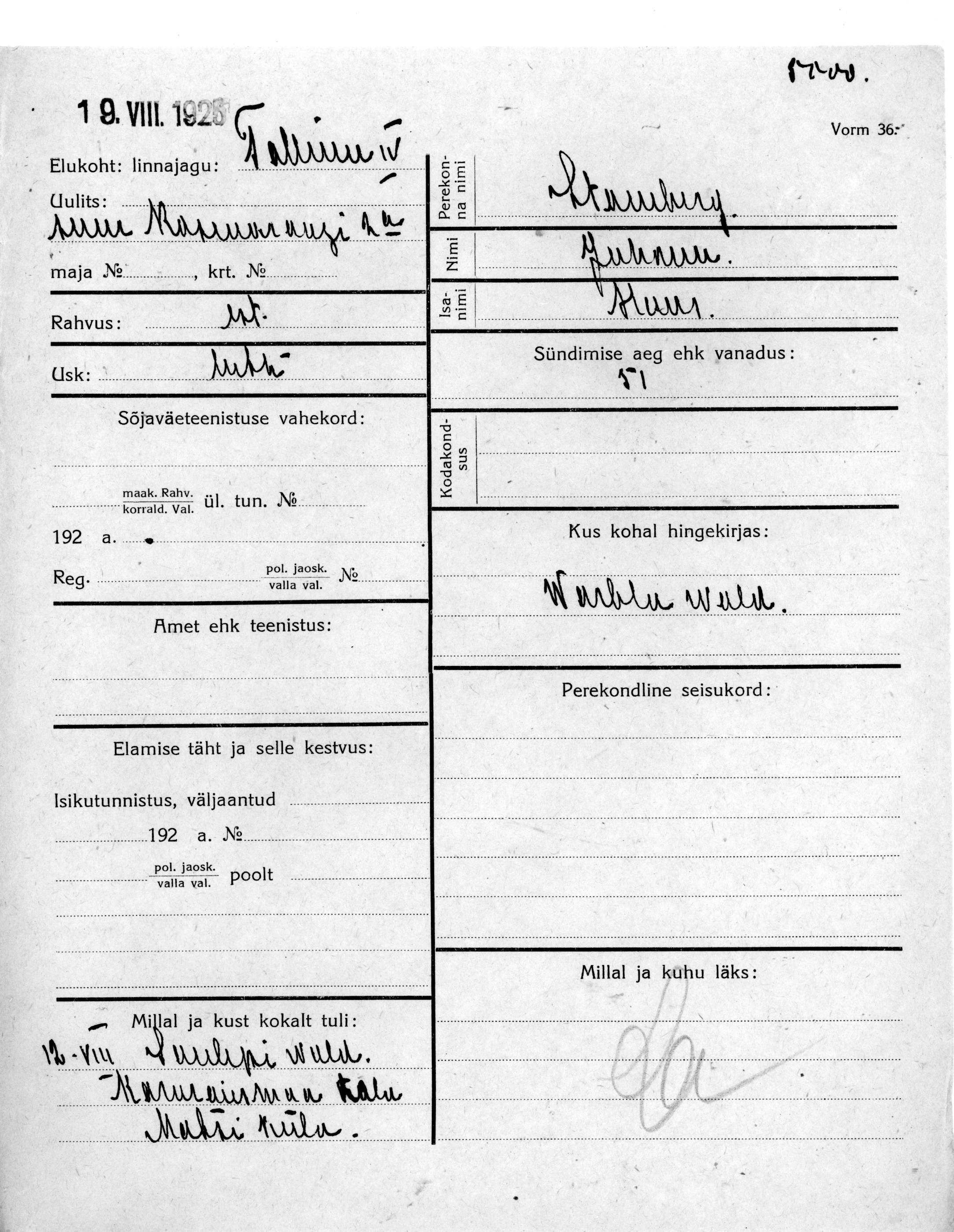 Stamberg, Juhann, Hans