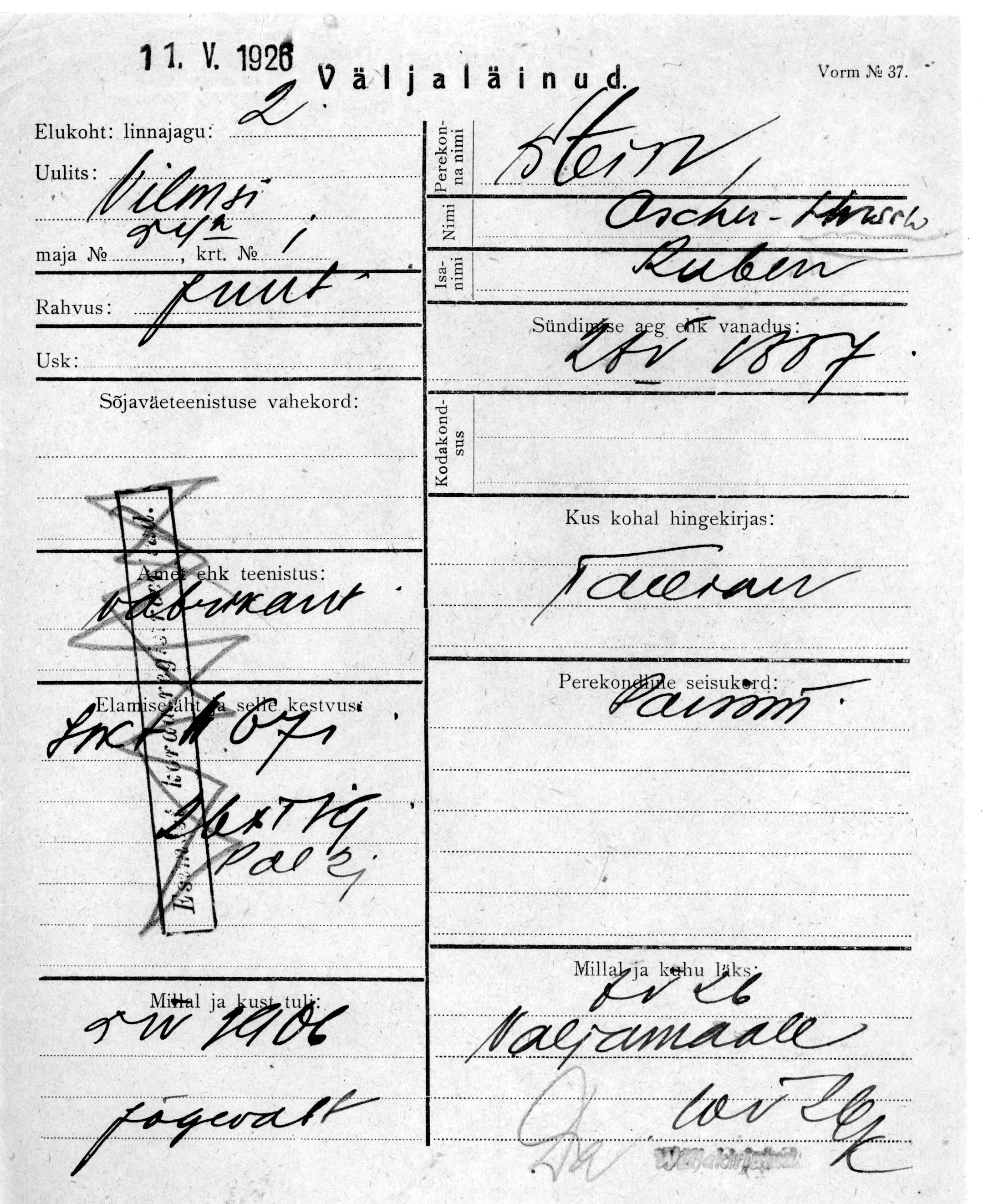 Stein, Ascher-Horsch, Ruben