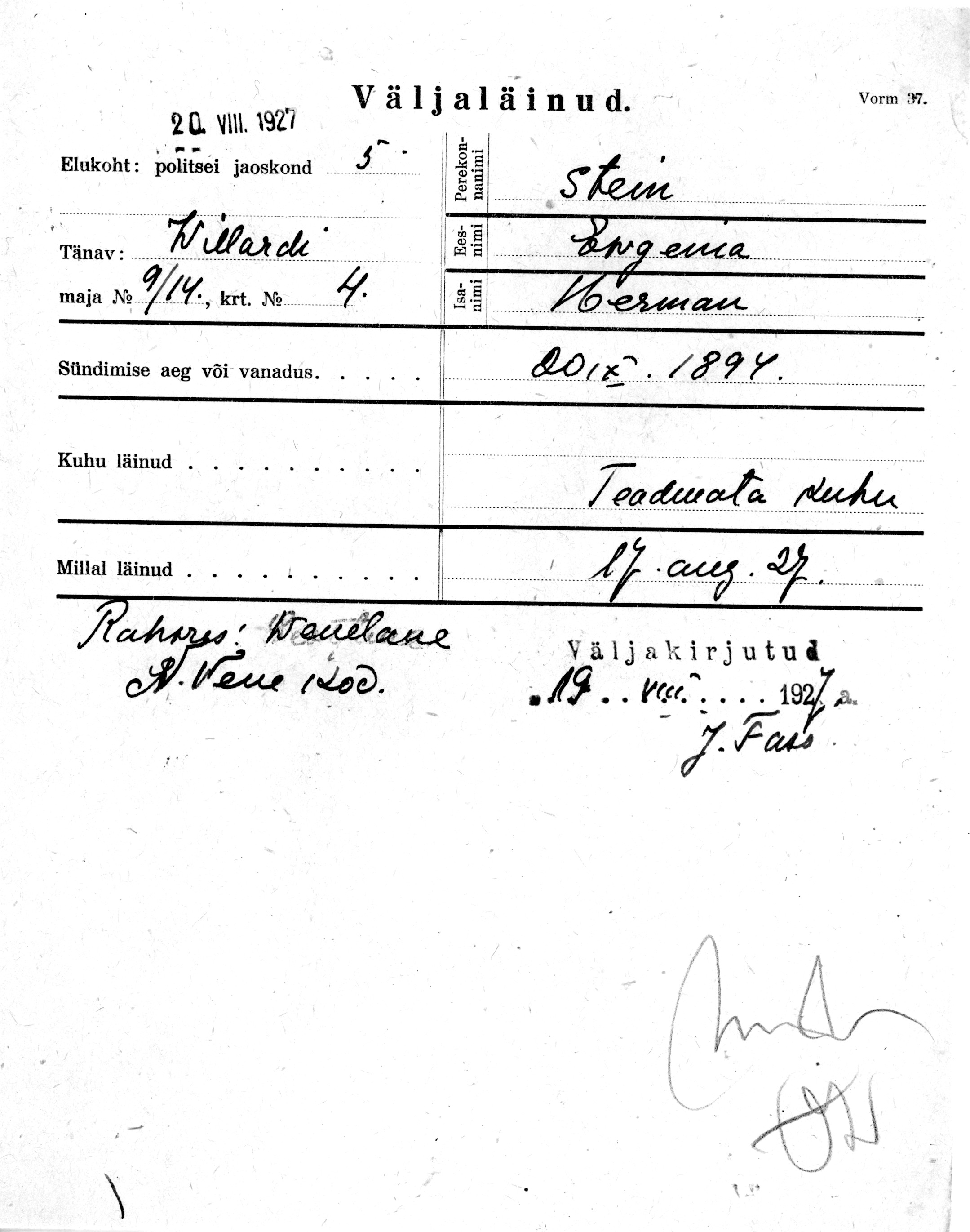 Stein, Ewgenia, Herman