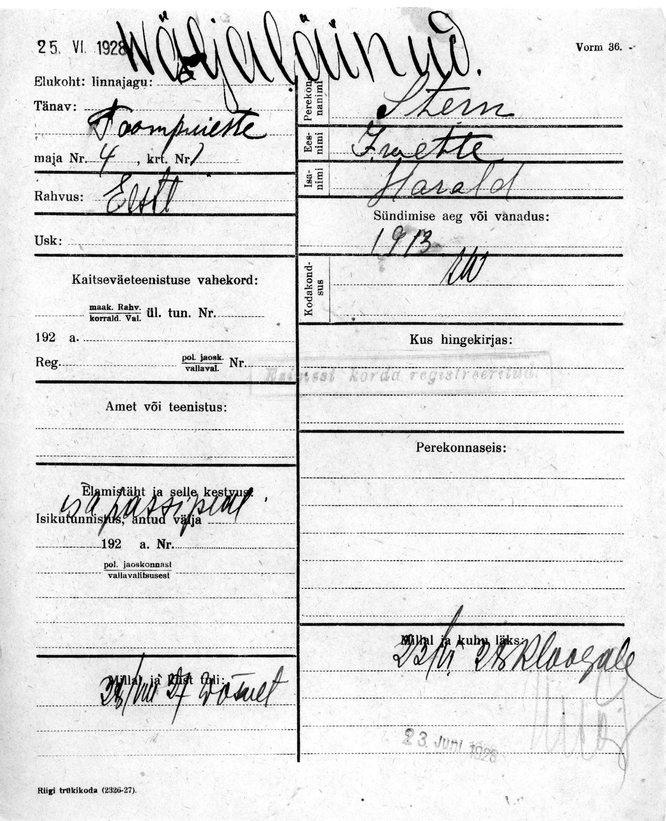 Stein, Iwette, Harald