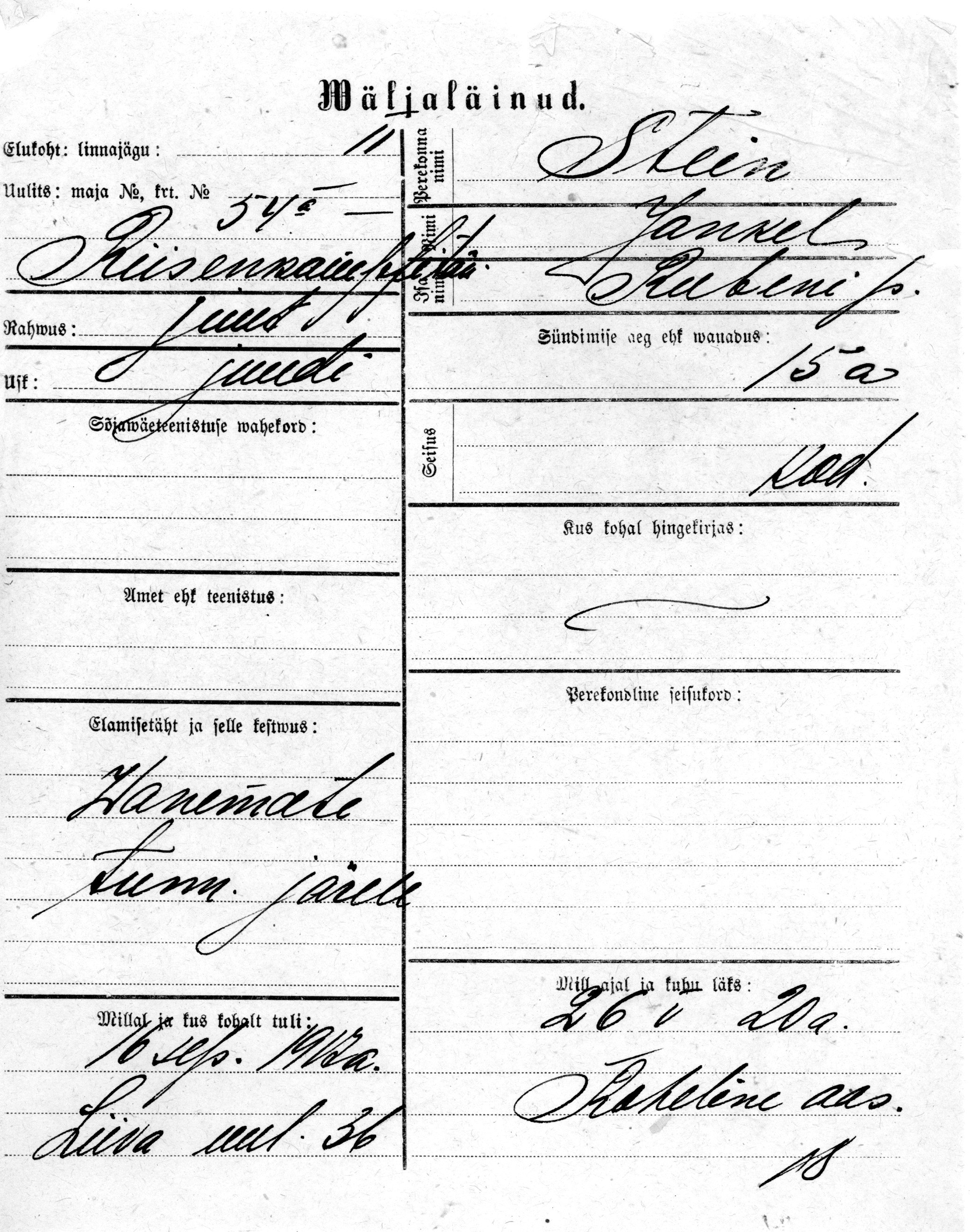 Stein, Jankel, Ruben