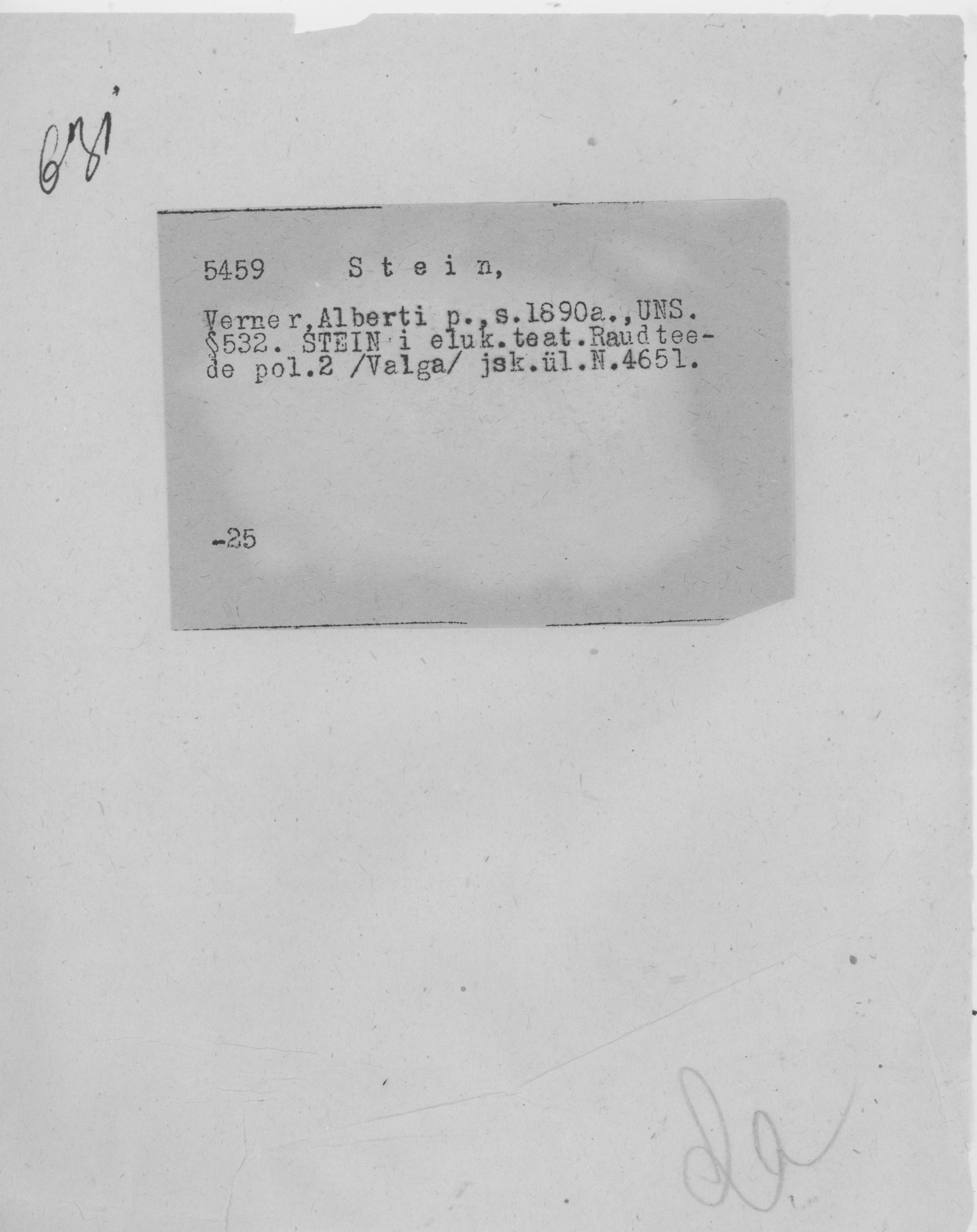 Stein, Verner, Albert