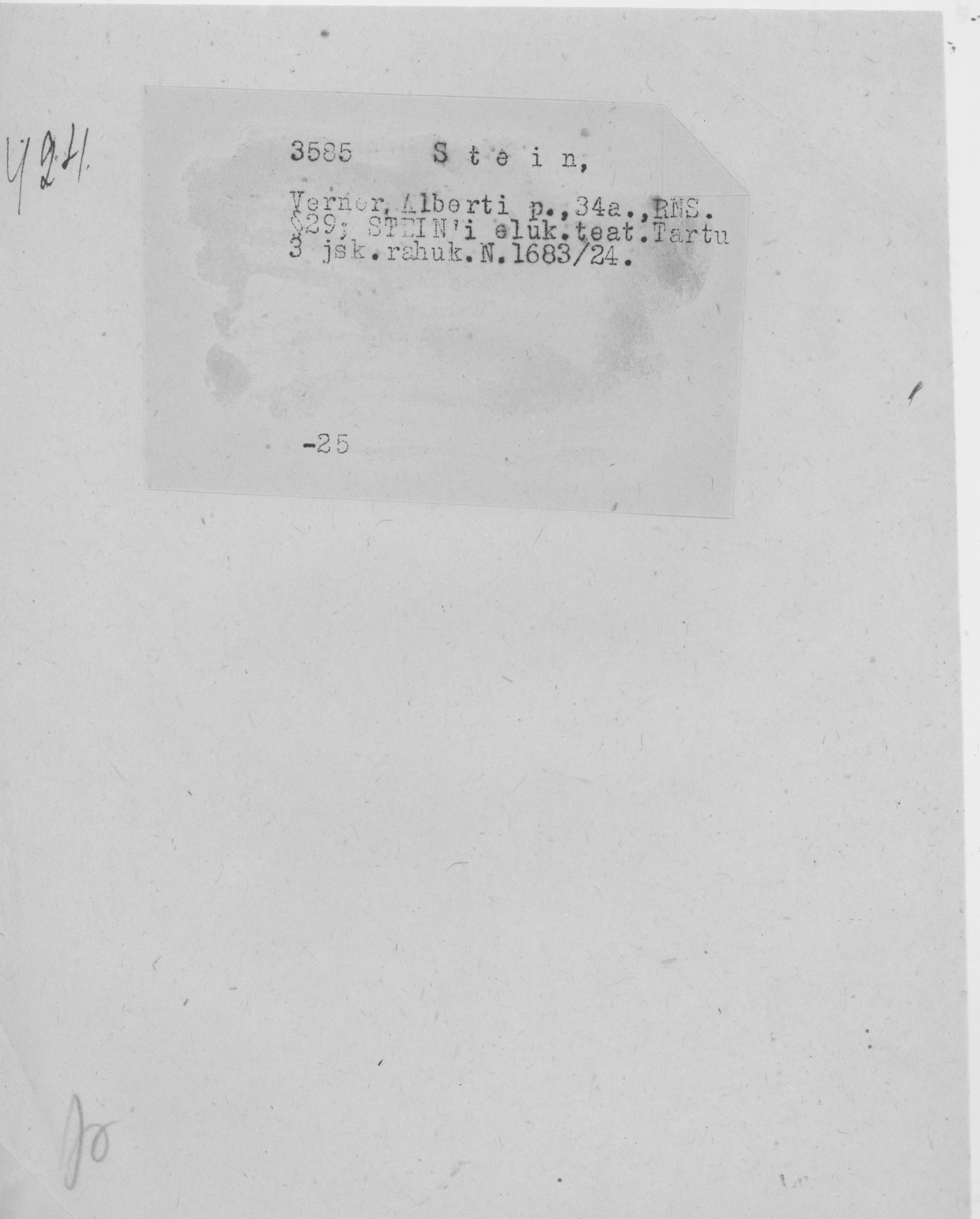 Stein, Verner, Albert