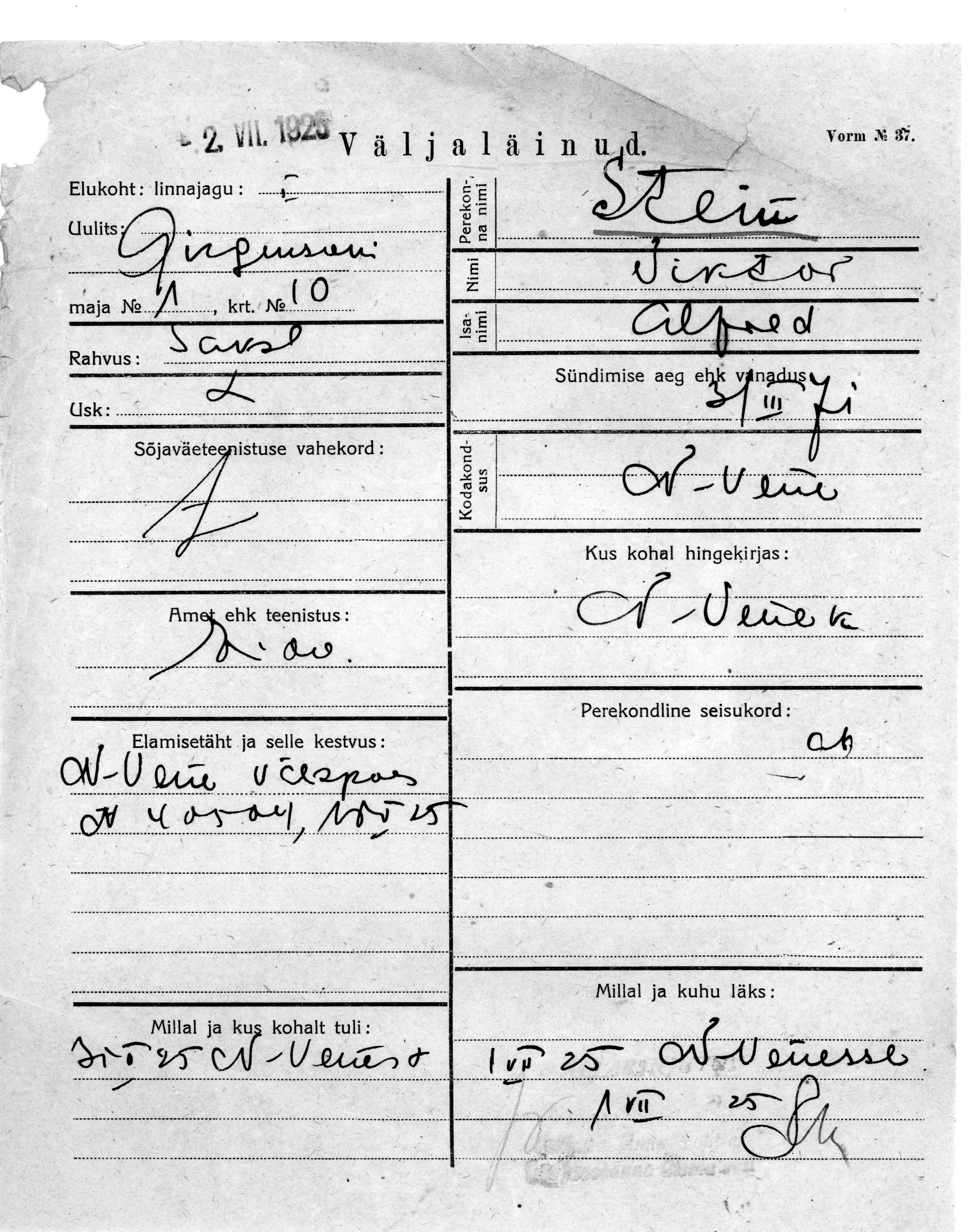 Stein, Wiktor, Alfred