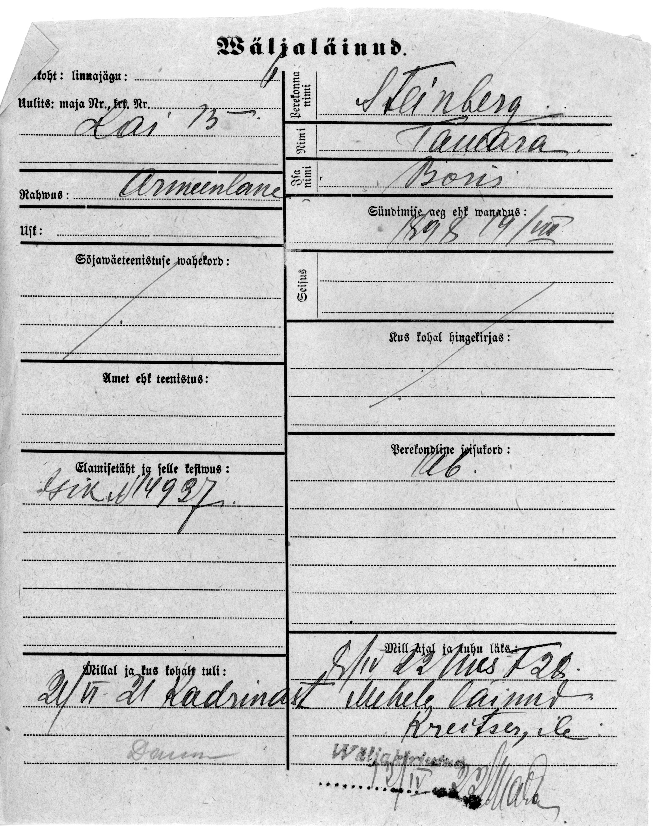 Steinberg, Tamara, Boris