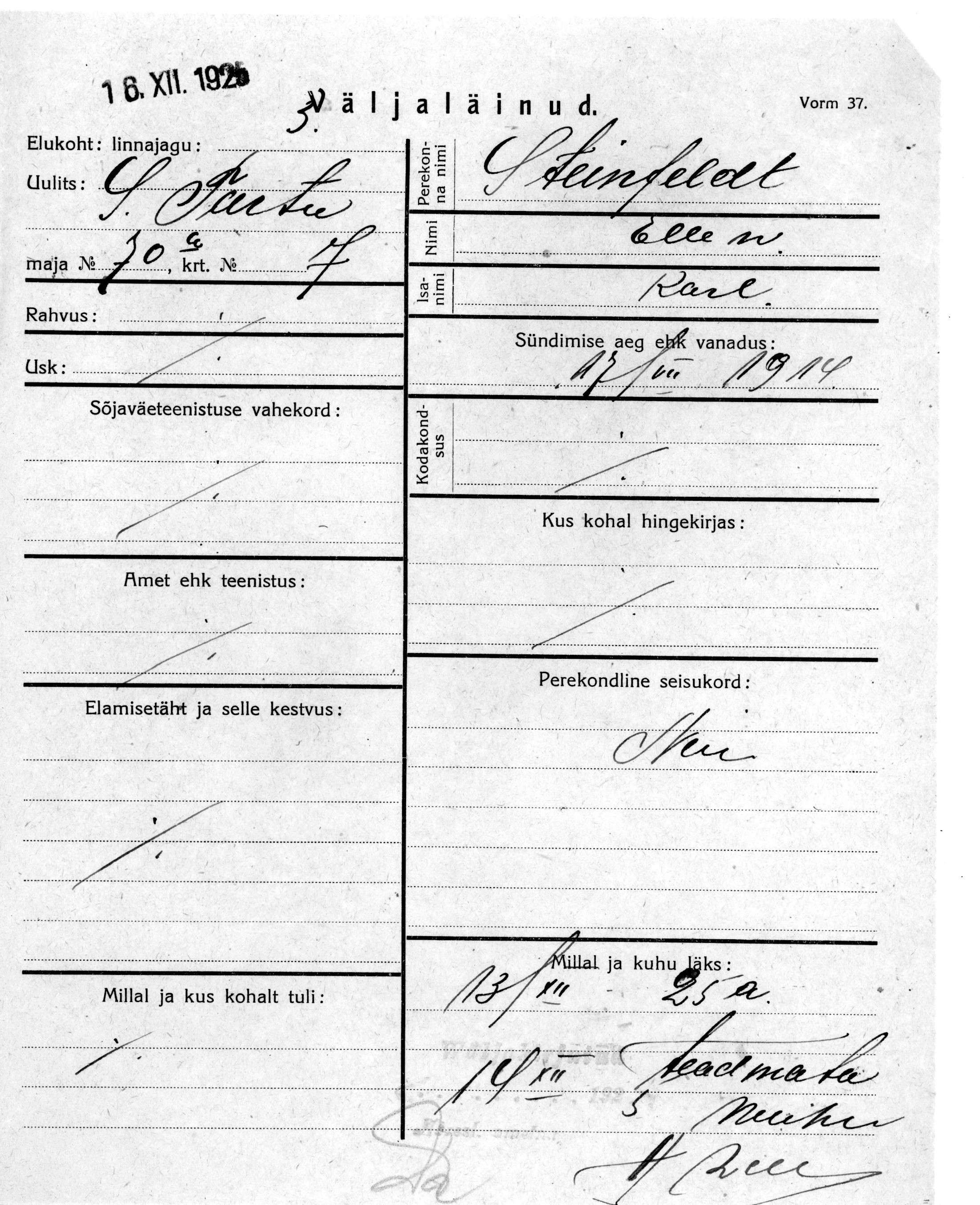 Steinfeldt, Ellen, Karl