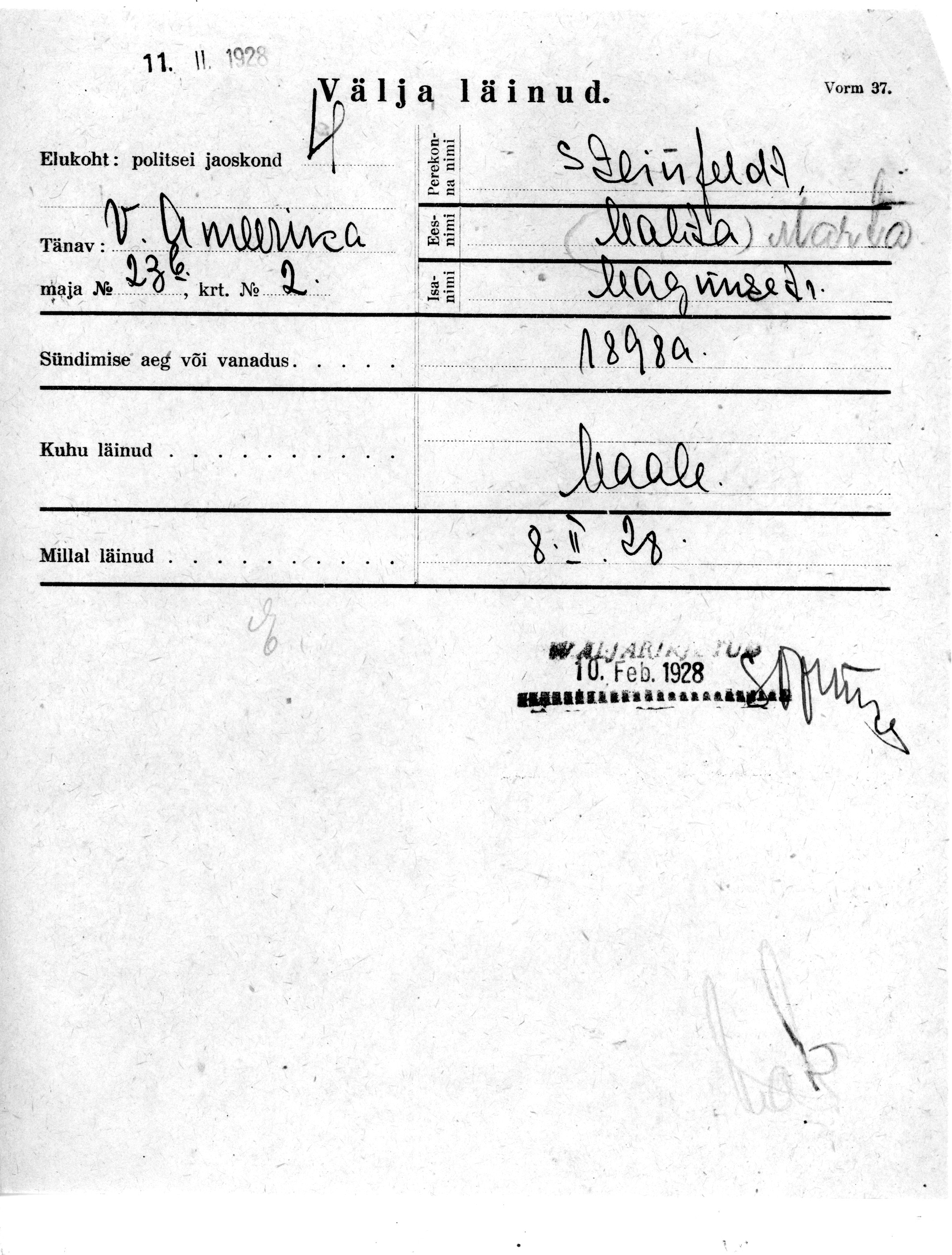 Steinfeldt, Marta, Magnus