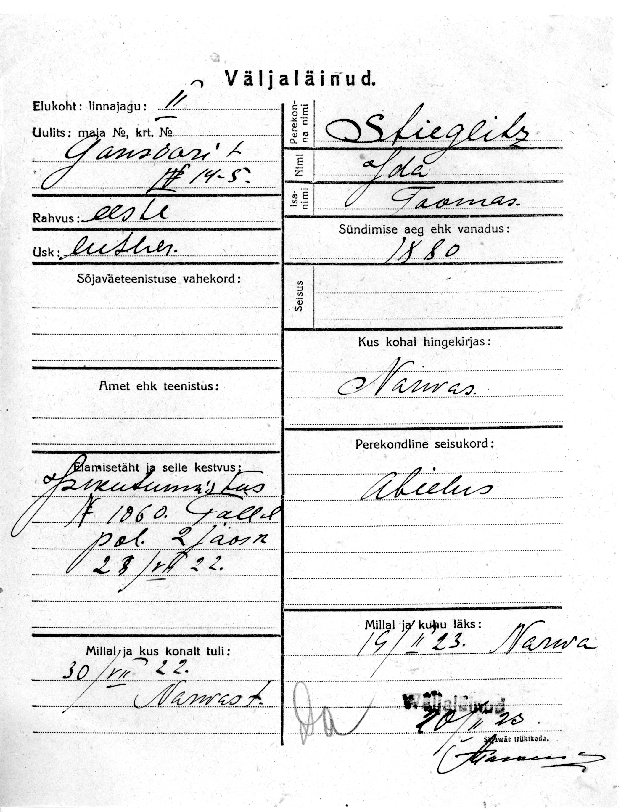 Stieglitz, Ida, Toomas