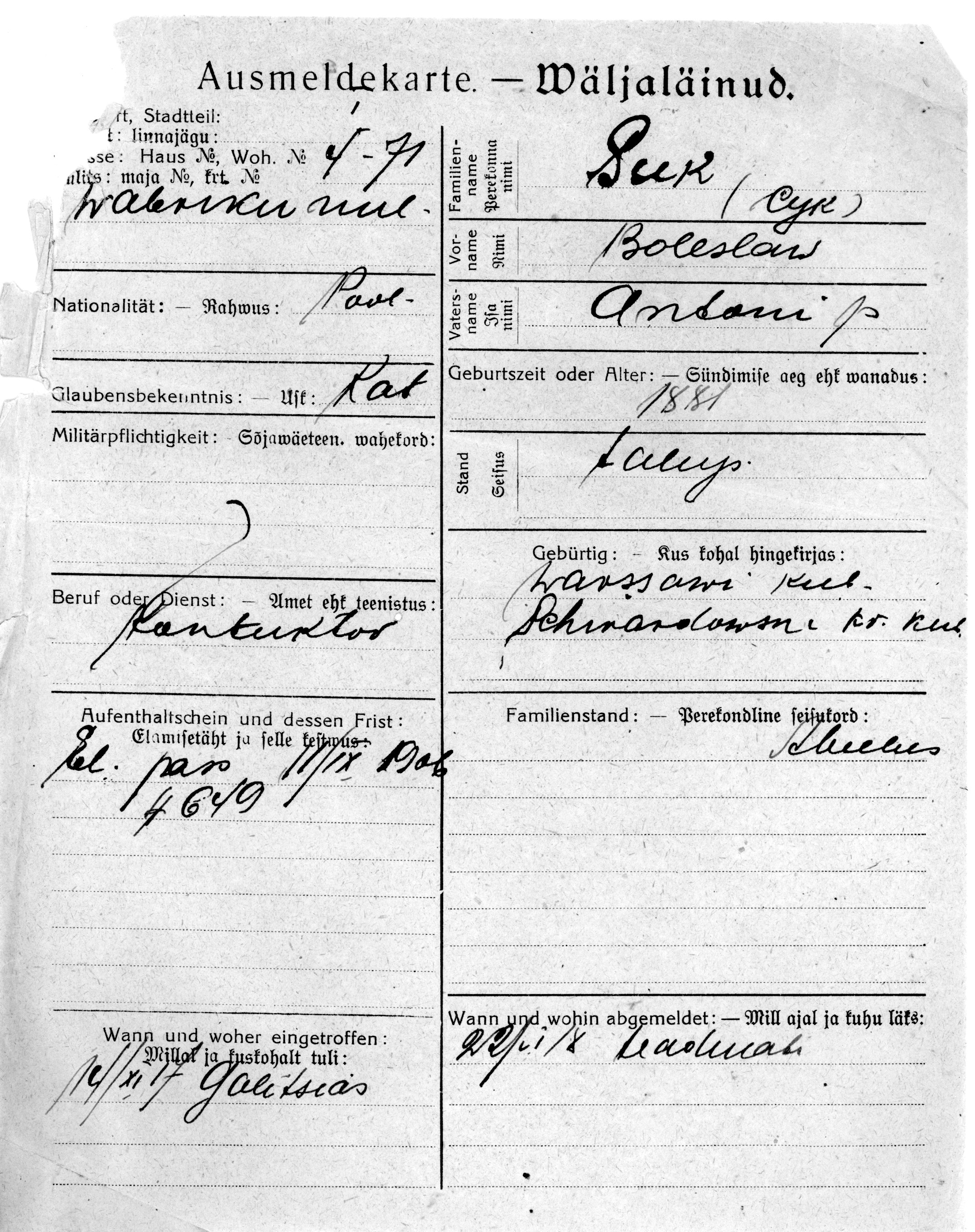 Suk, Boleslaw, Anton