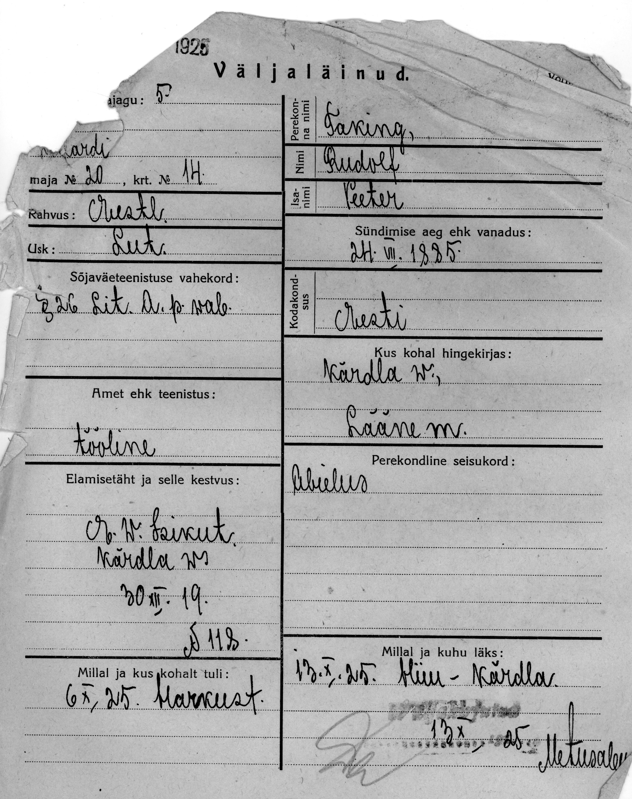 Taking, Rudolf, Peeter