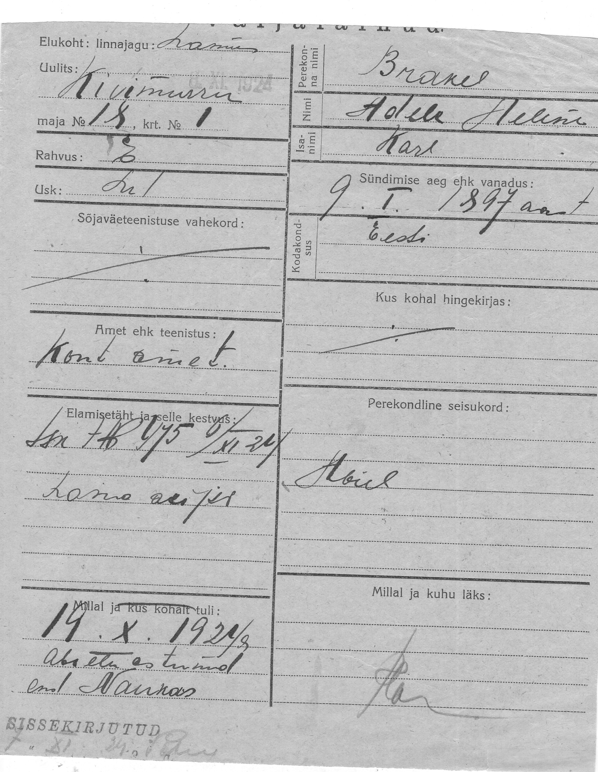 Brakel, Adele, Helene