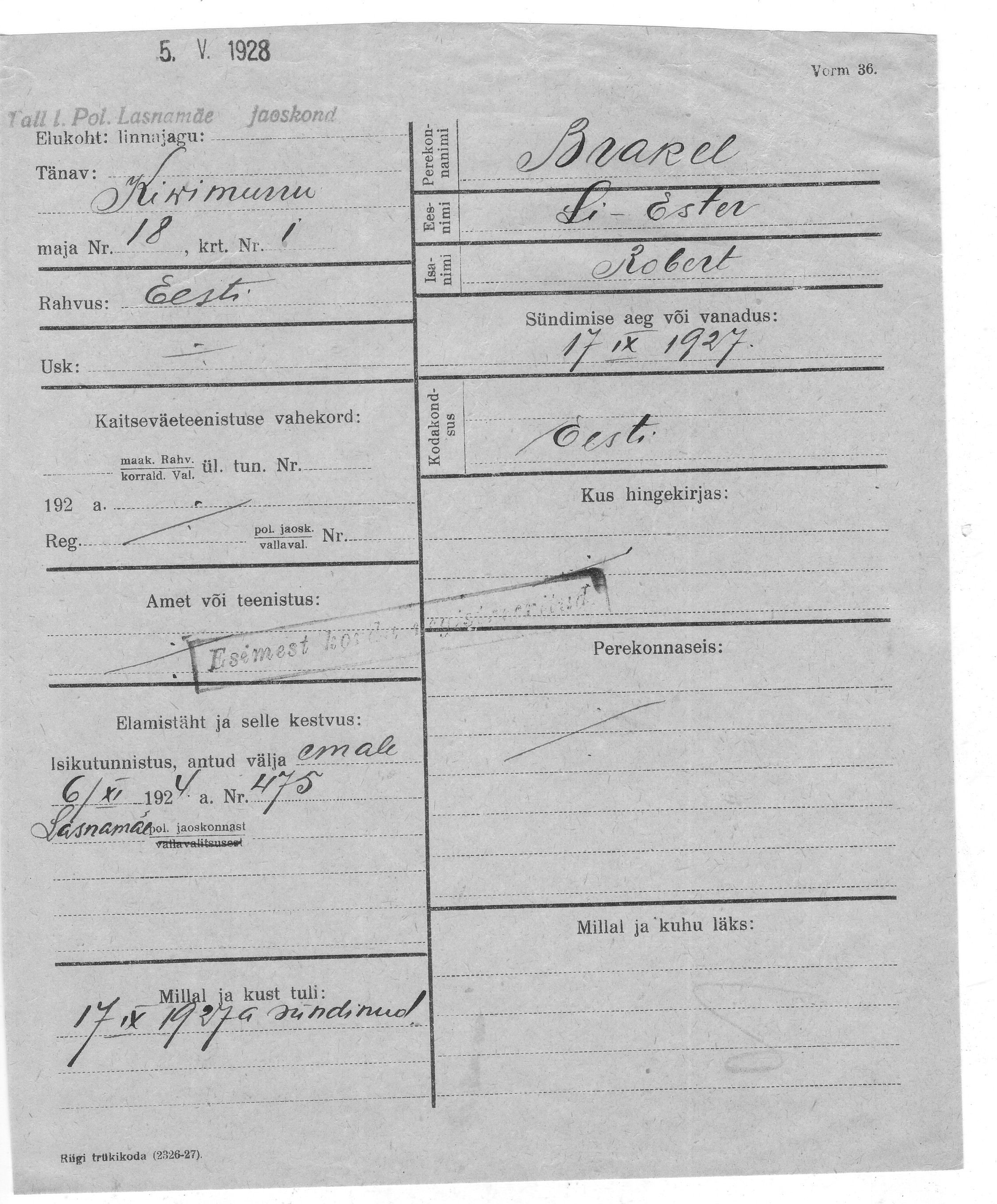 Brakel, Ester, Robert