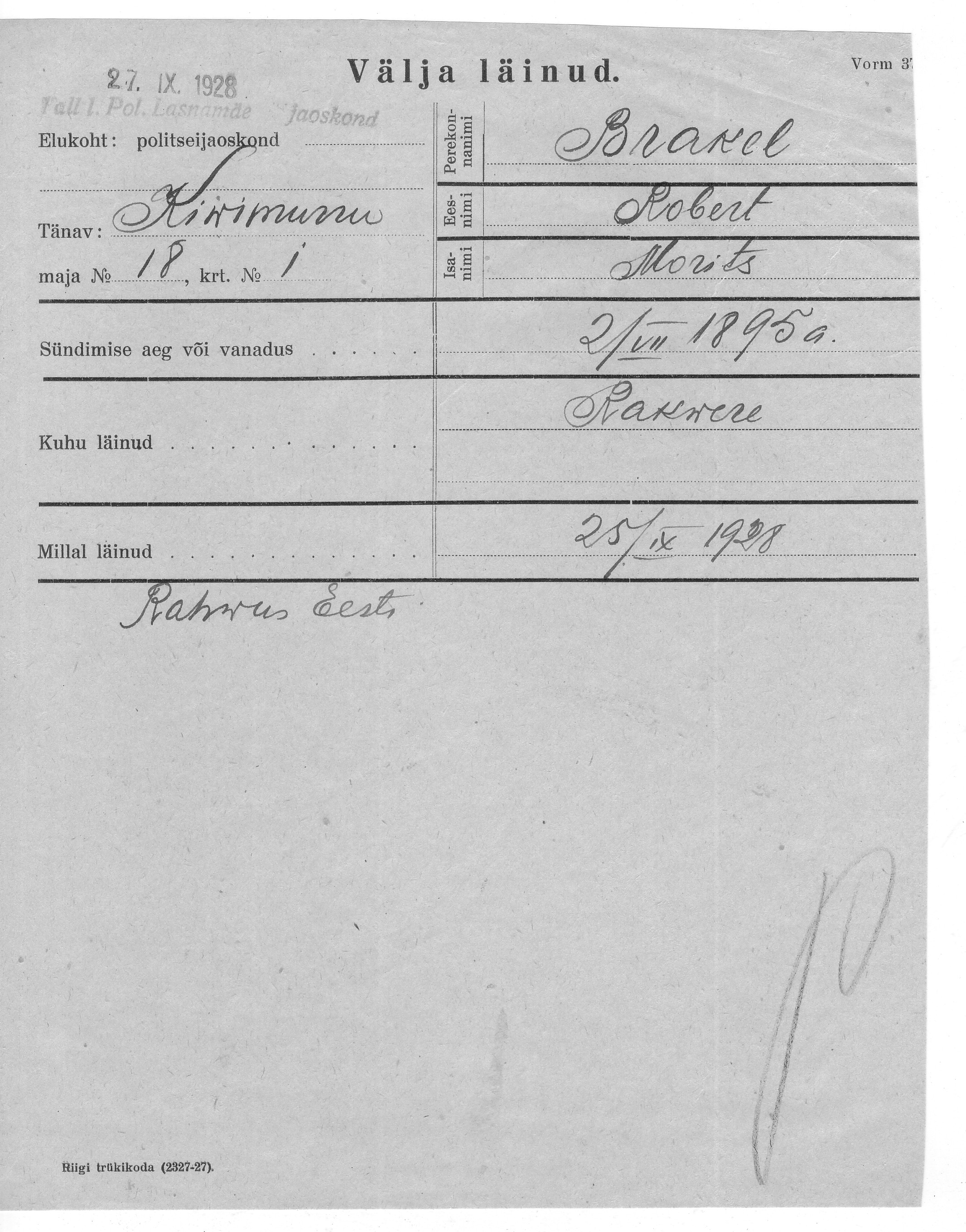 Brakel, Robert, Morits