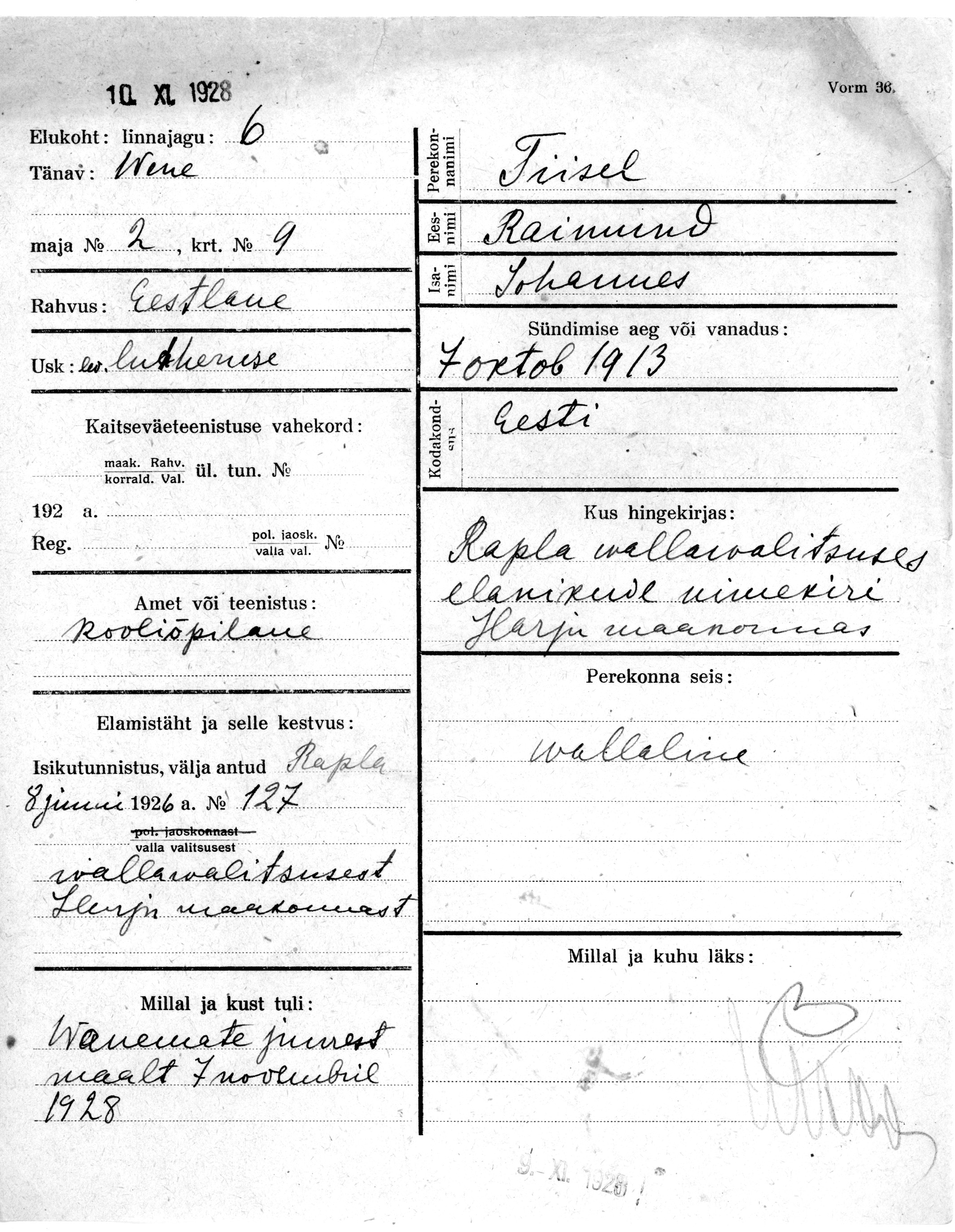 Tiisel, Raimund, Johannes