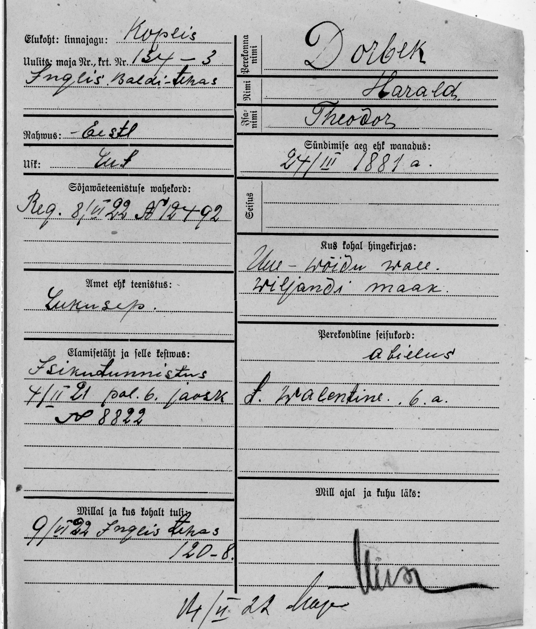 Dorbek, Harald, Theodor