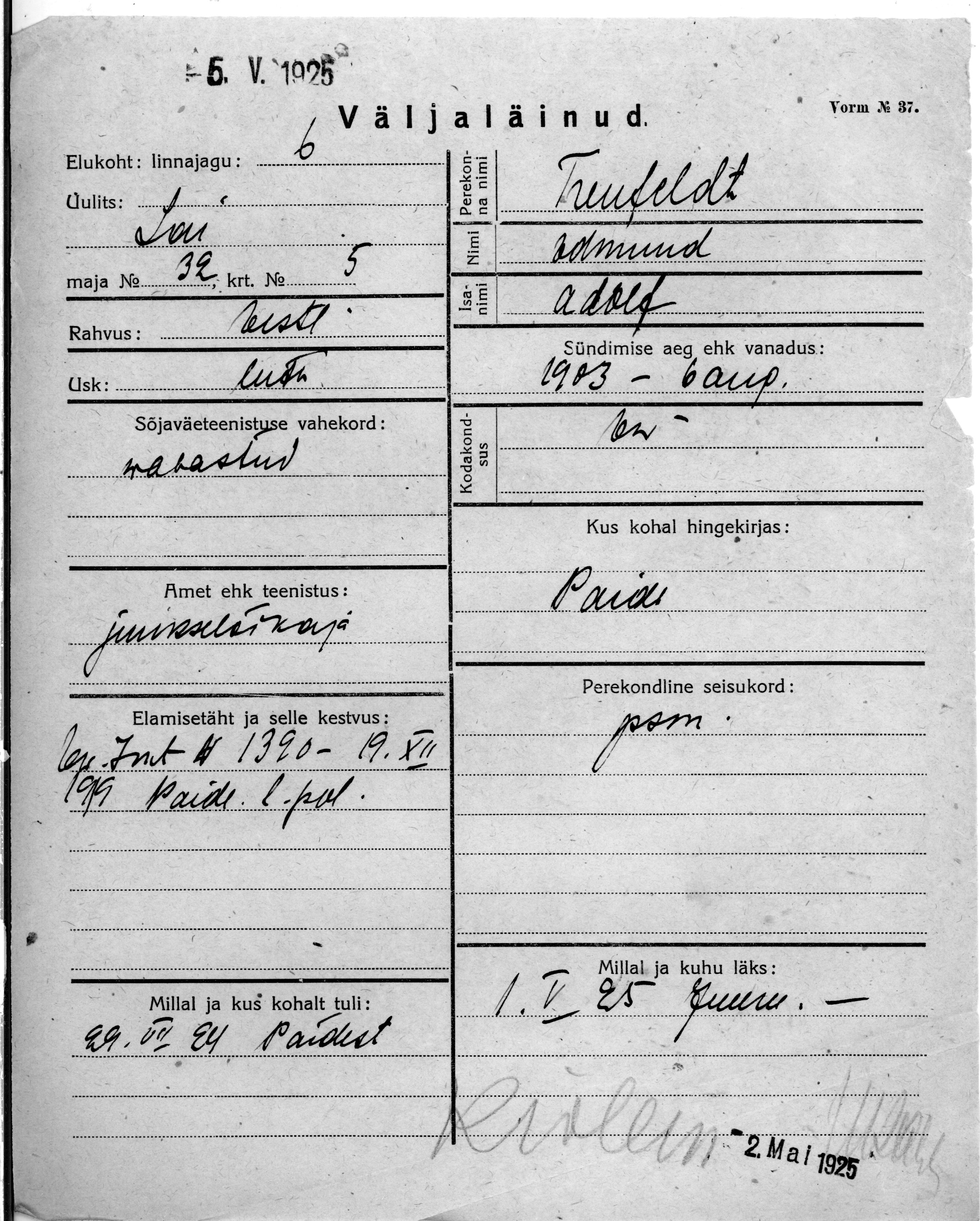 Treufeldt, Edmund, Adolf