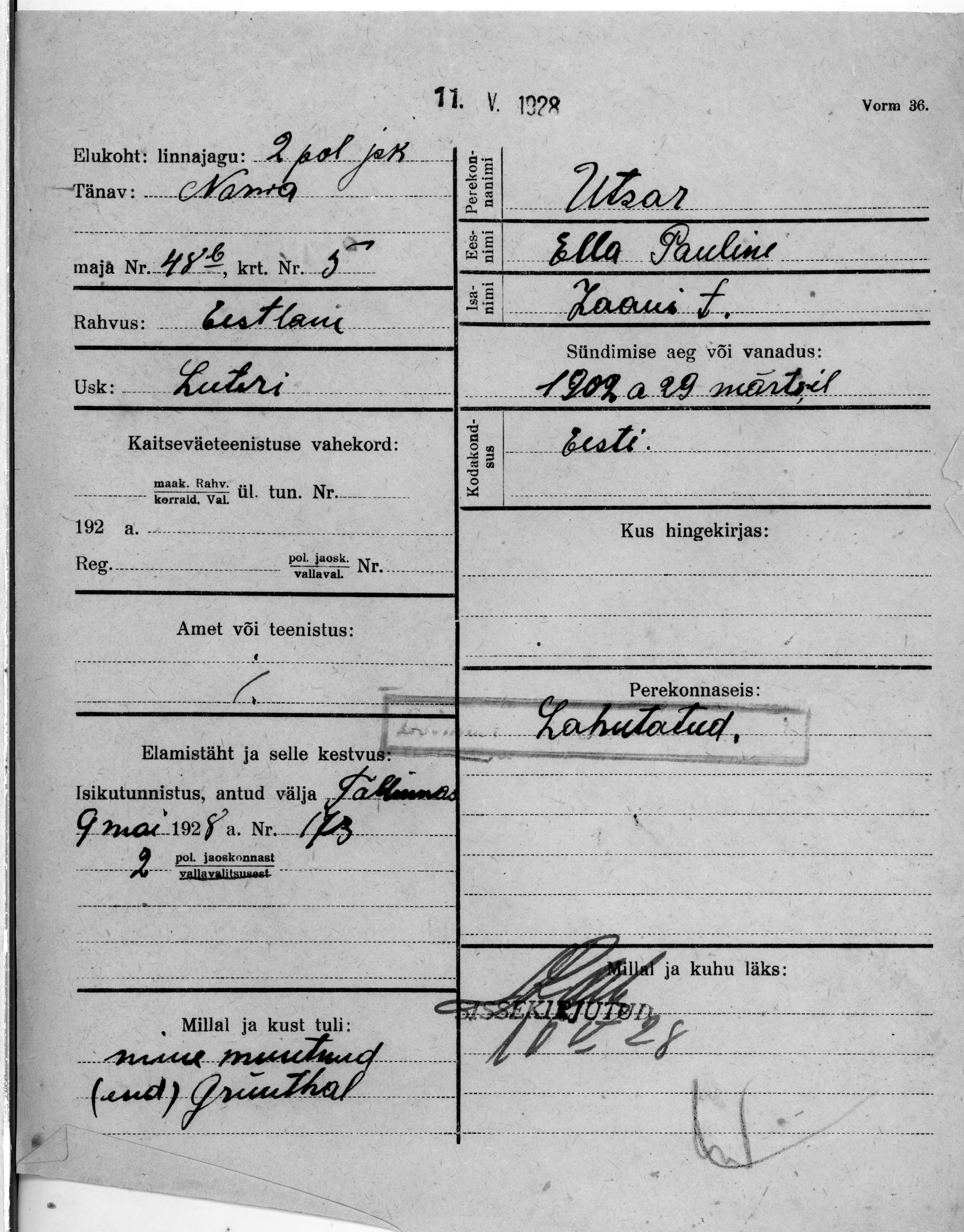 Utsar, Ella-Pauline, Jaan