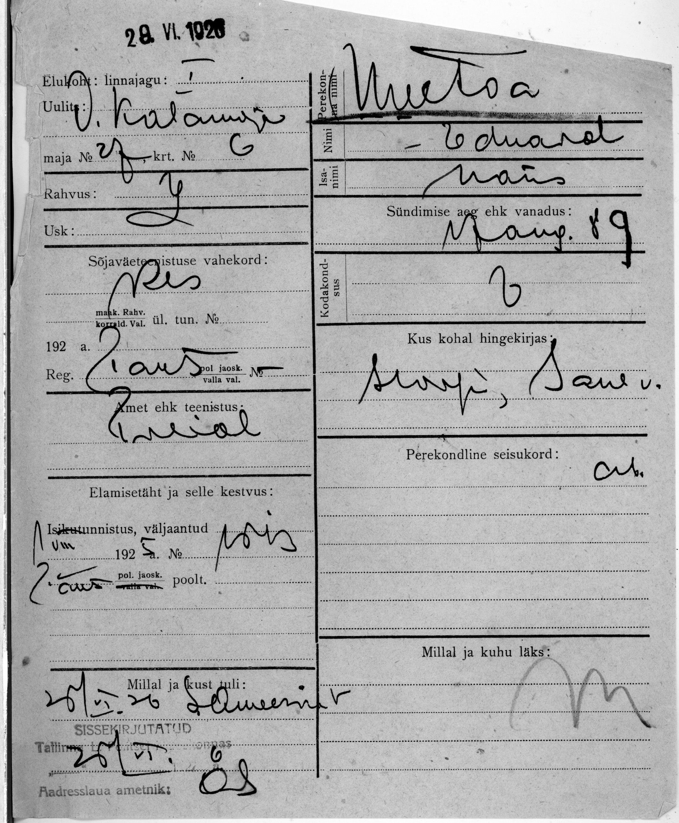 Uuetoa, Eduard, Hans