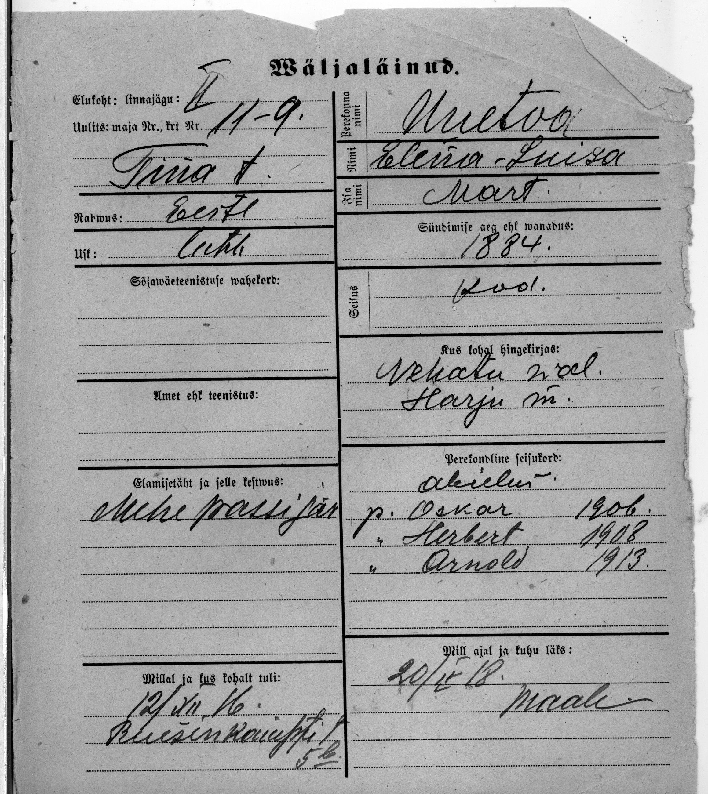 Uuetoa, Elena-Luisa, Mart