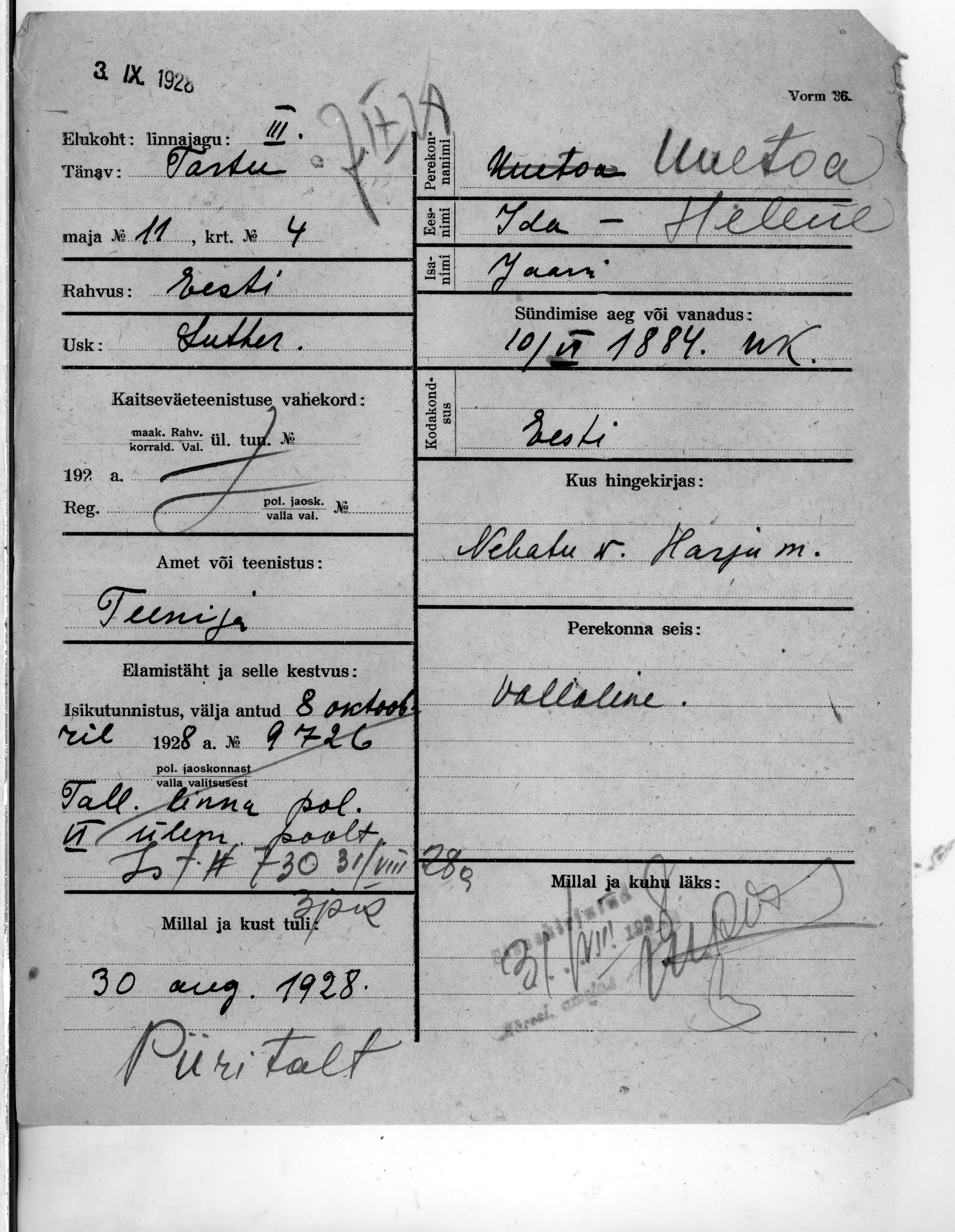 Uuetoa, Ida-Helene, Jaan