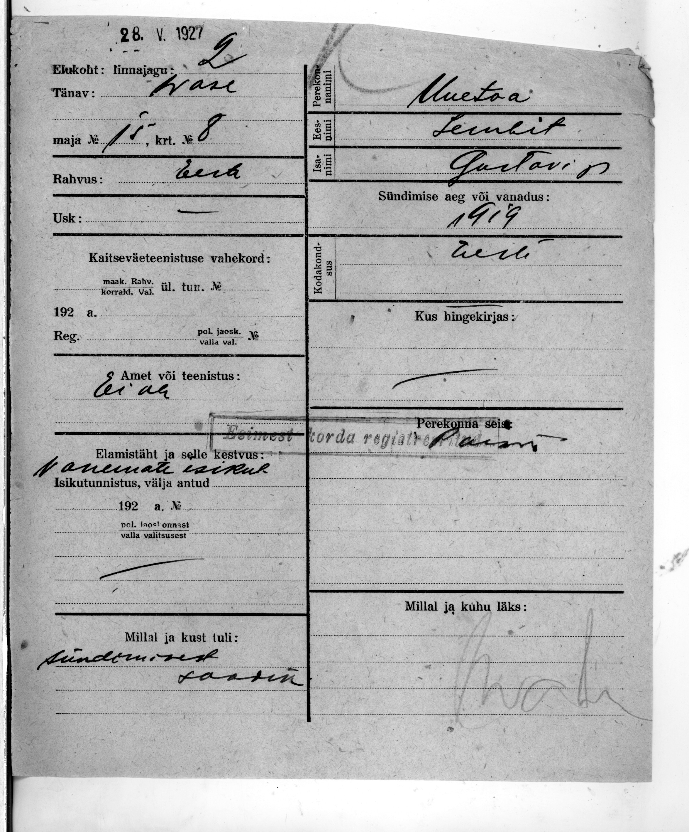 Uuetoa, Lembit, Gustav