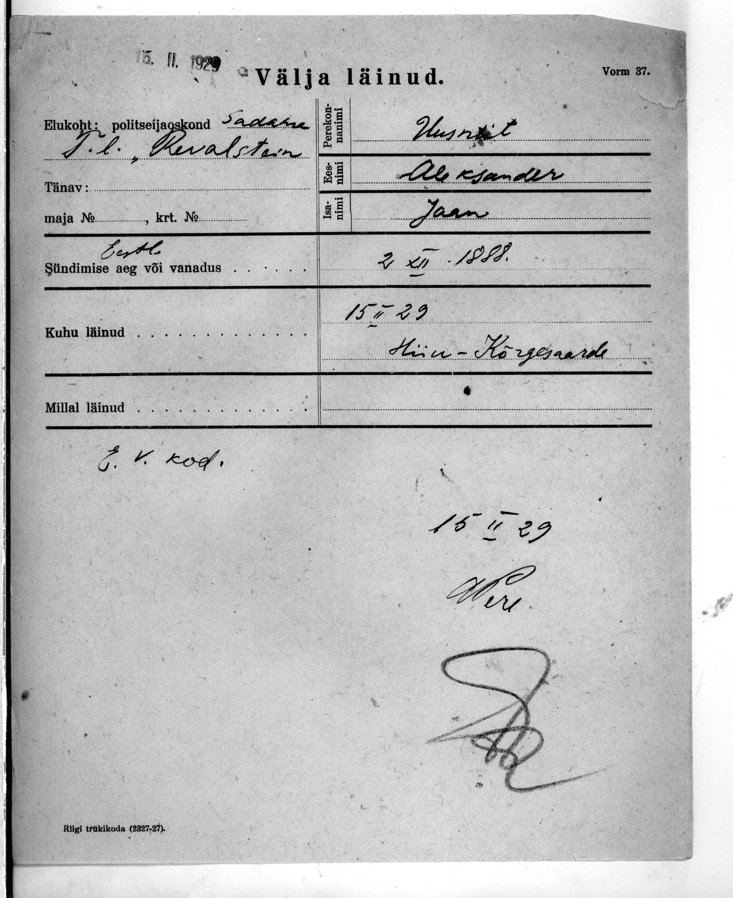 Uusniit, Aleksander, Jaan