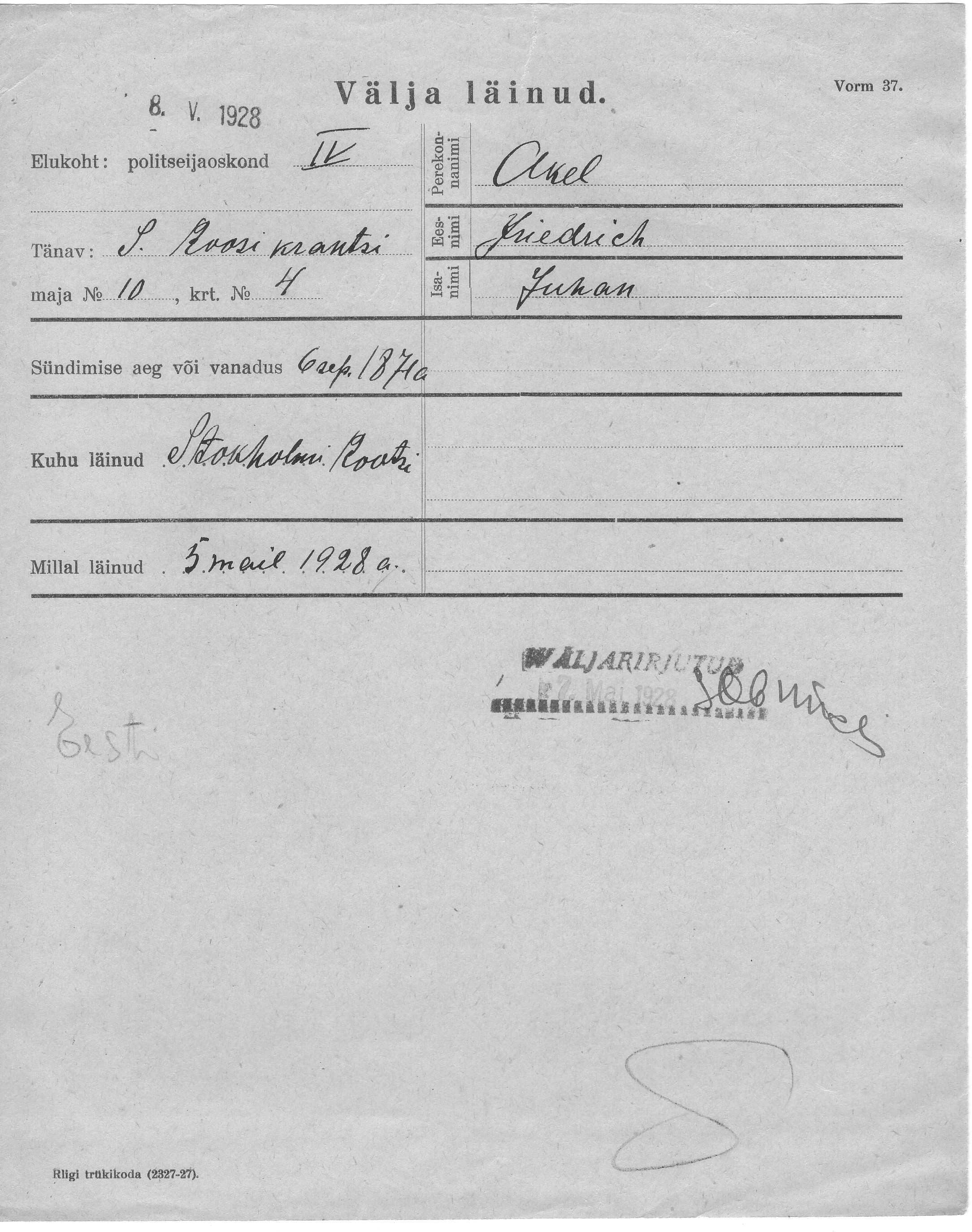 Akel, Friedrich, Juhan