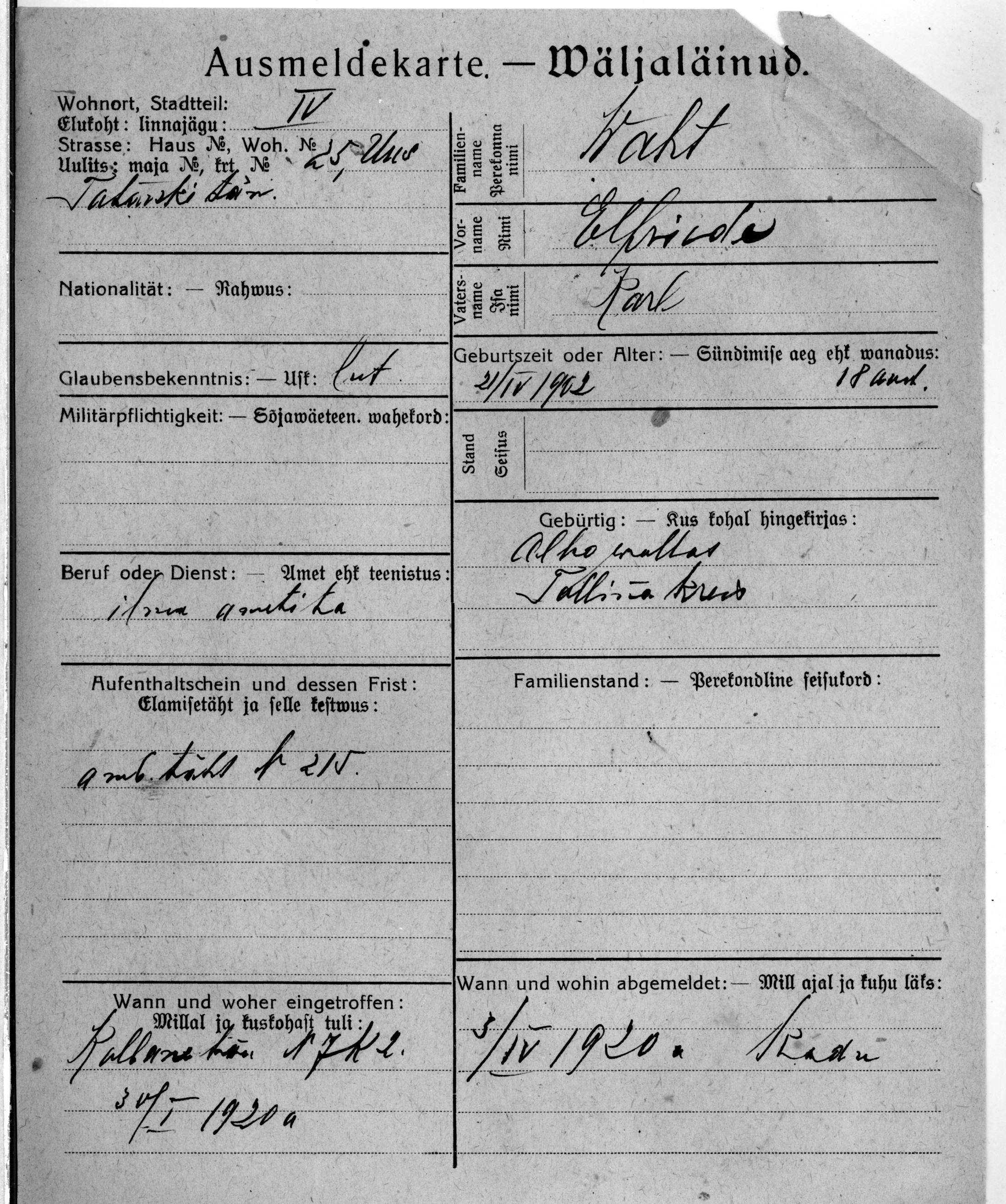 Waht, Elfriede, Karl