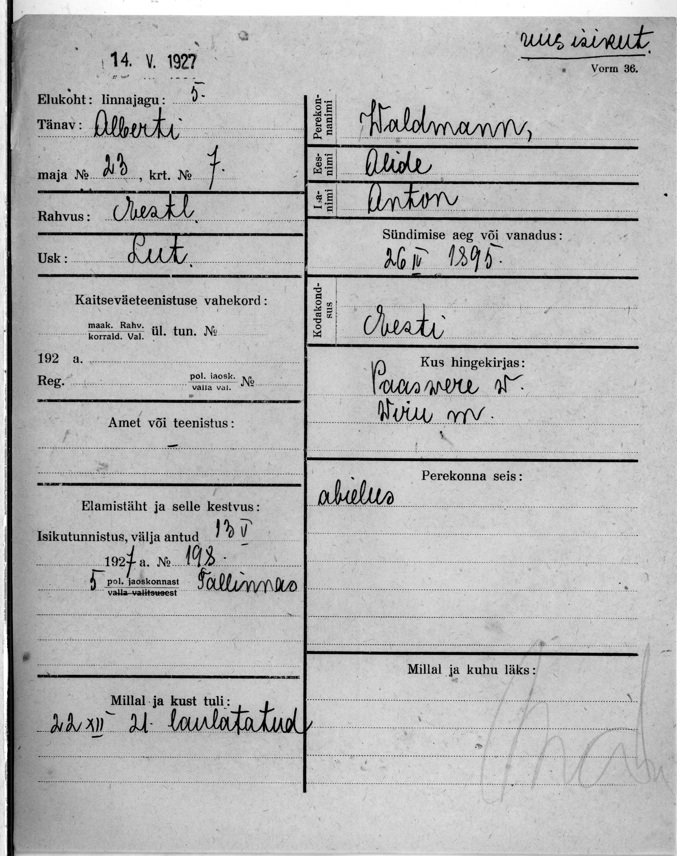 Waldmann, Alide, Anton