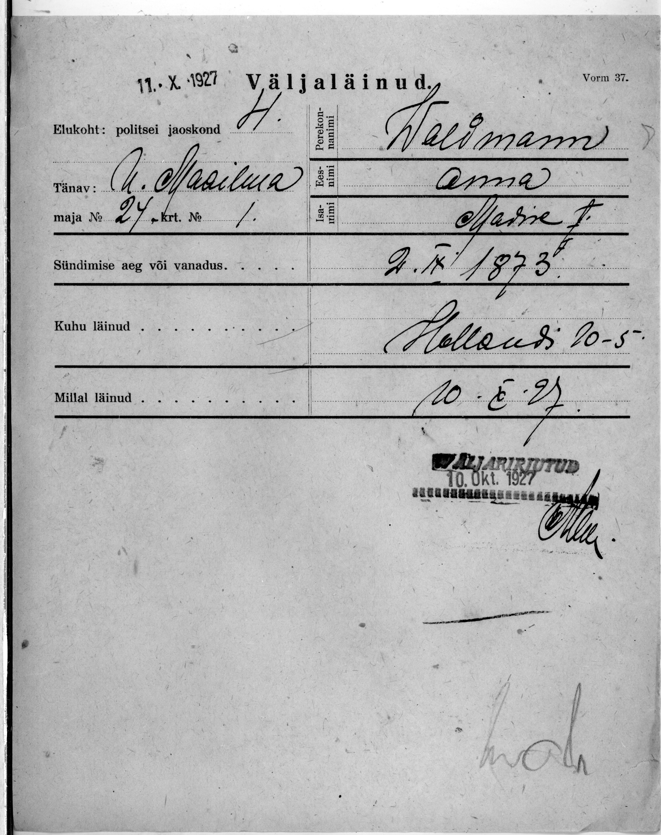 Waldmann, Anna, Madis