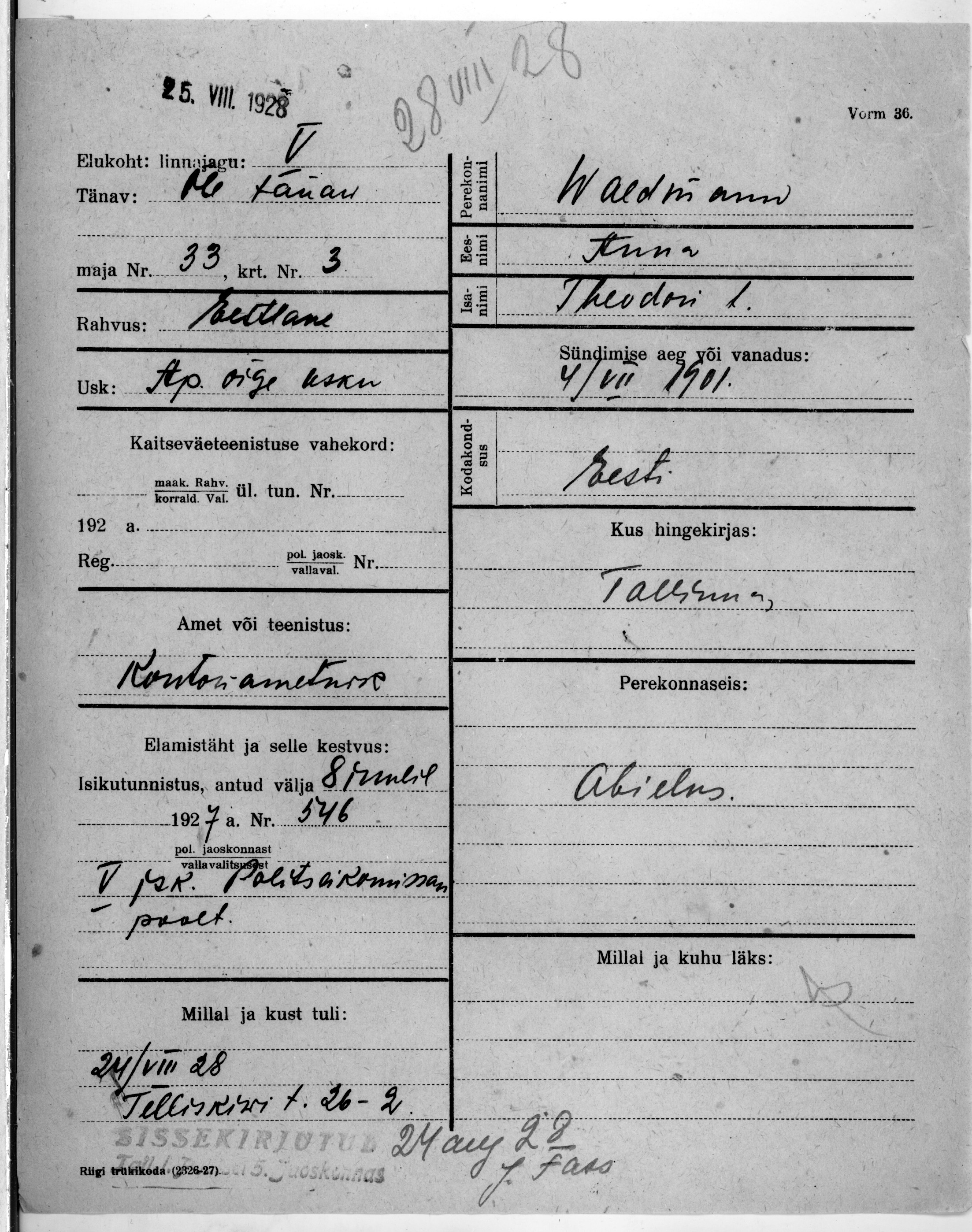 Waldmann, Anna, Theodor