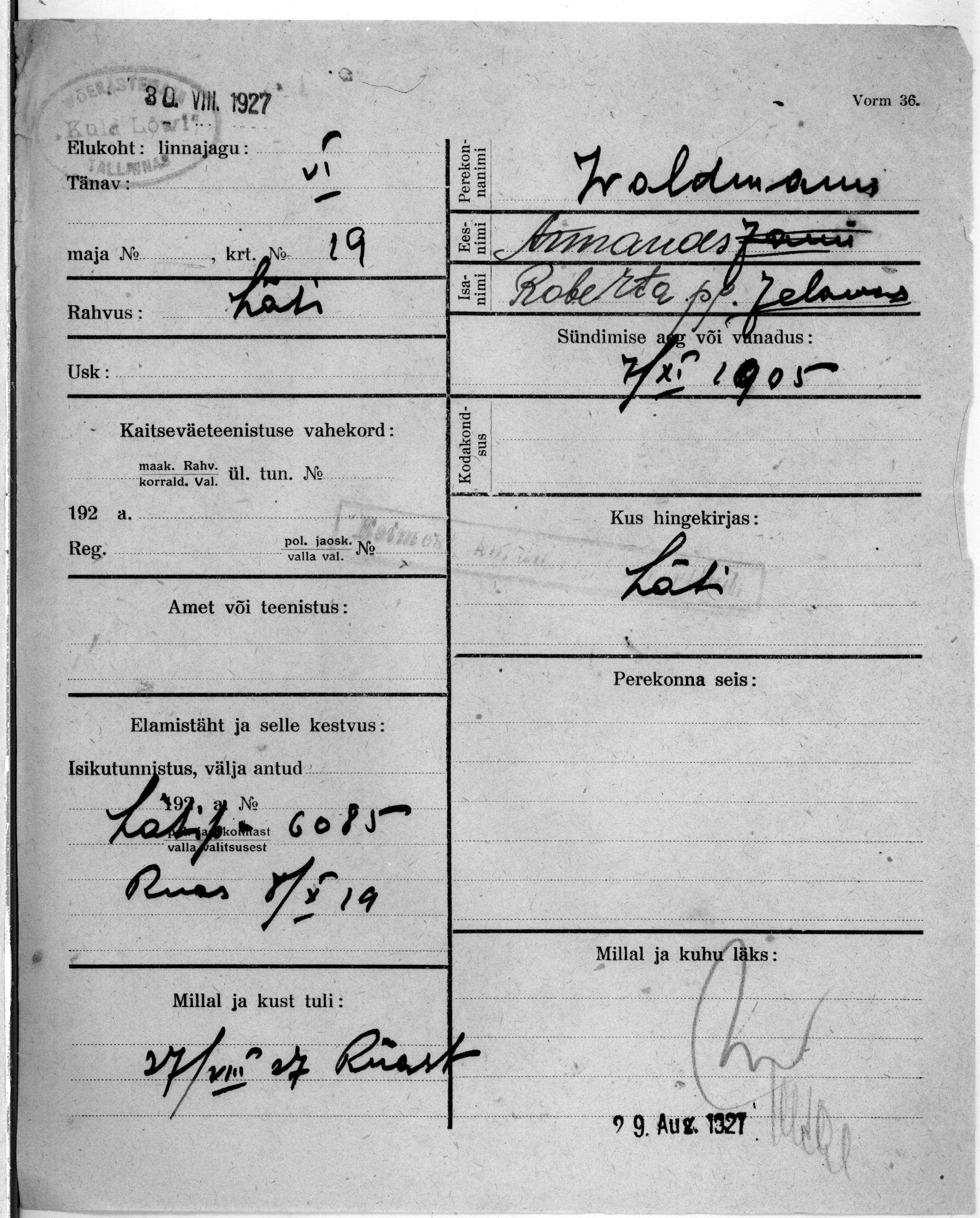 Waldmann, Armans, Roberta