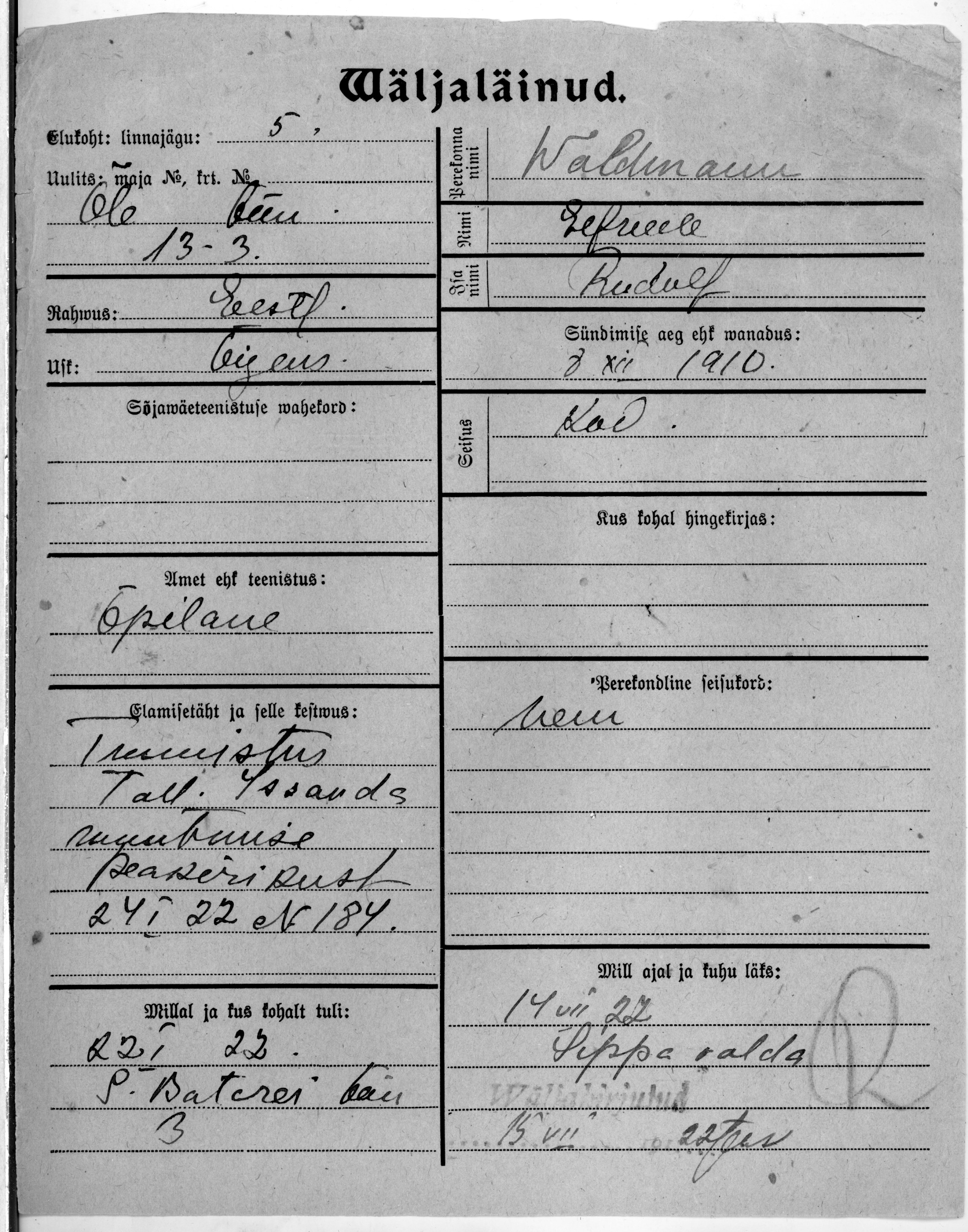 Waldmann, Elfriede, Rudolf