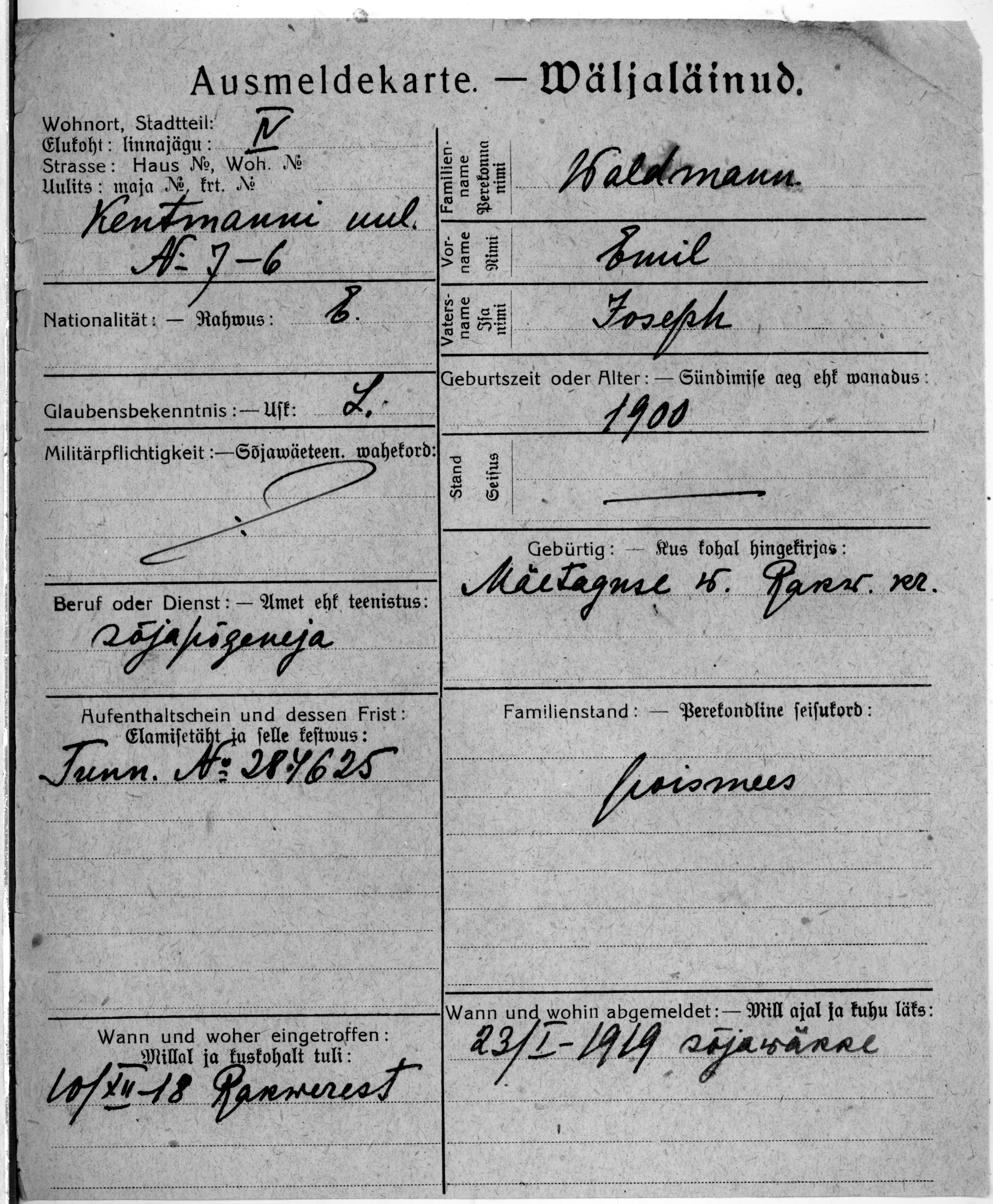 Waldmann, Emil, Joseph