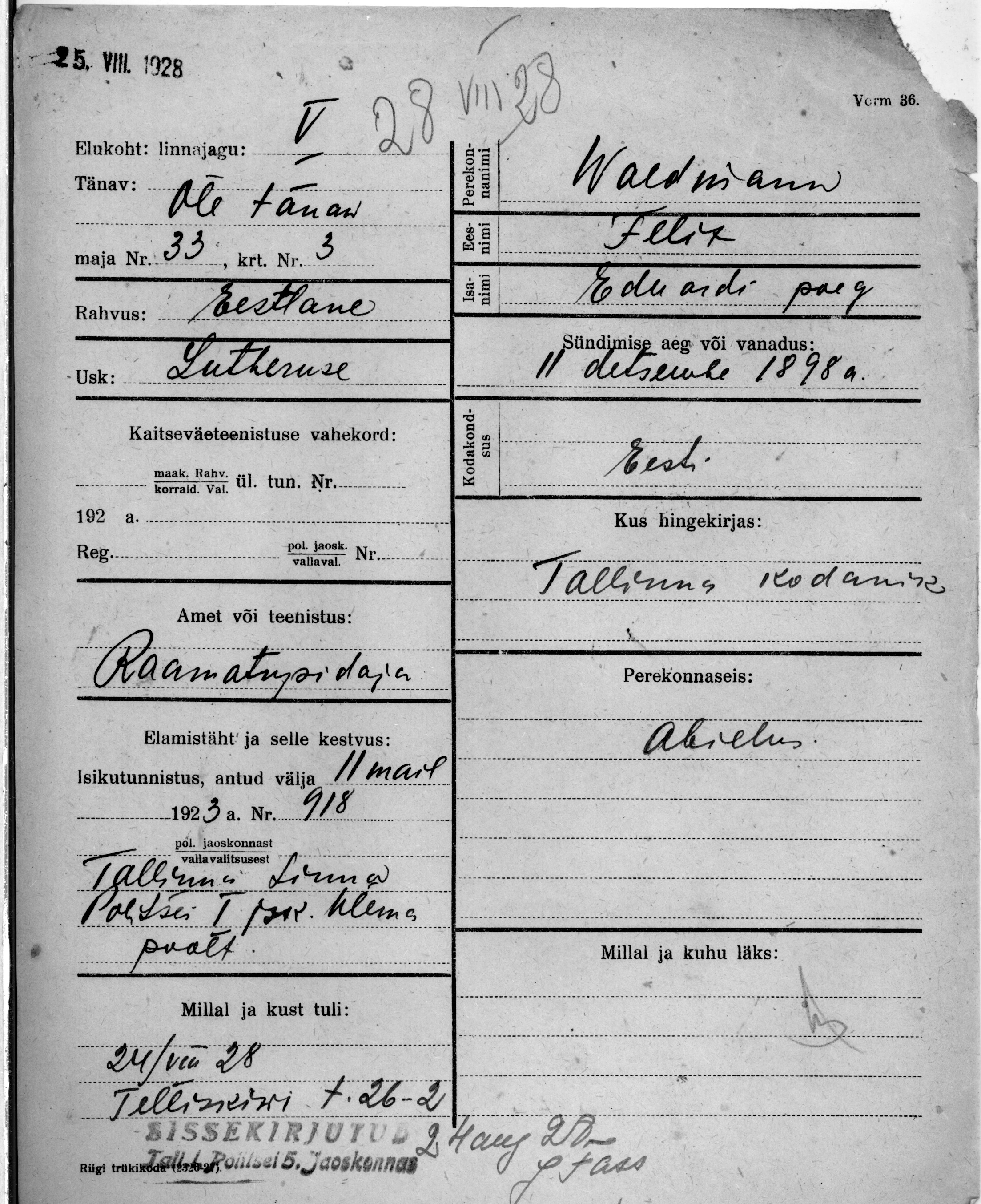 Waldmann, Felix, Eduard