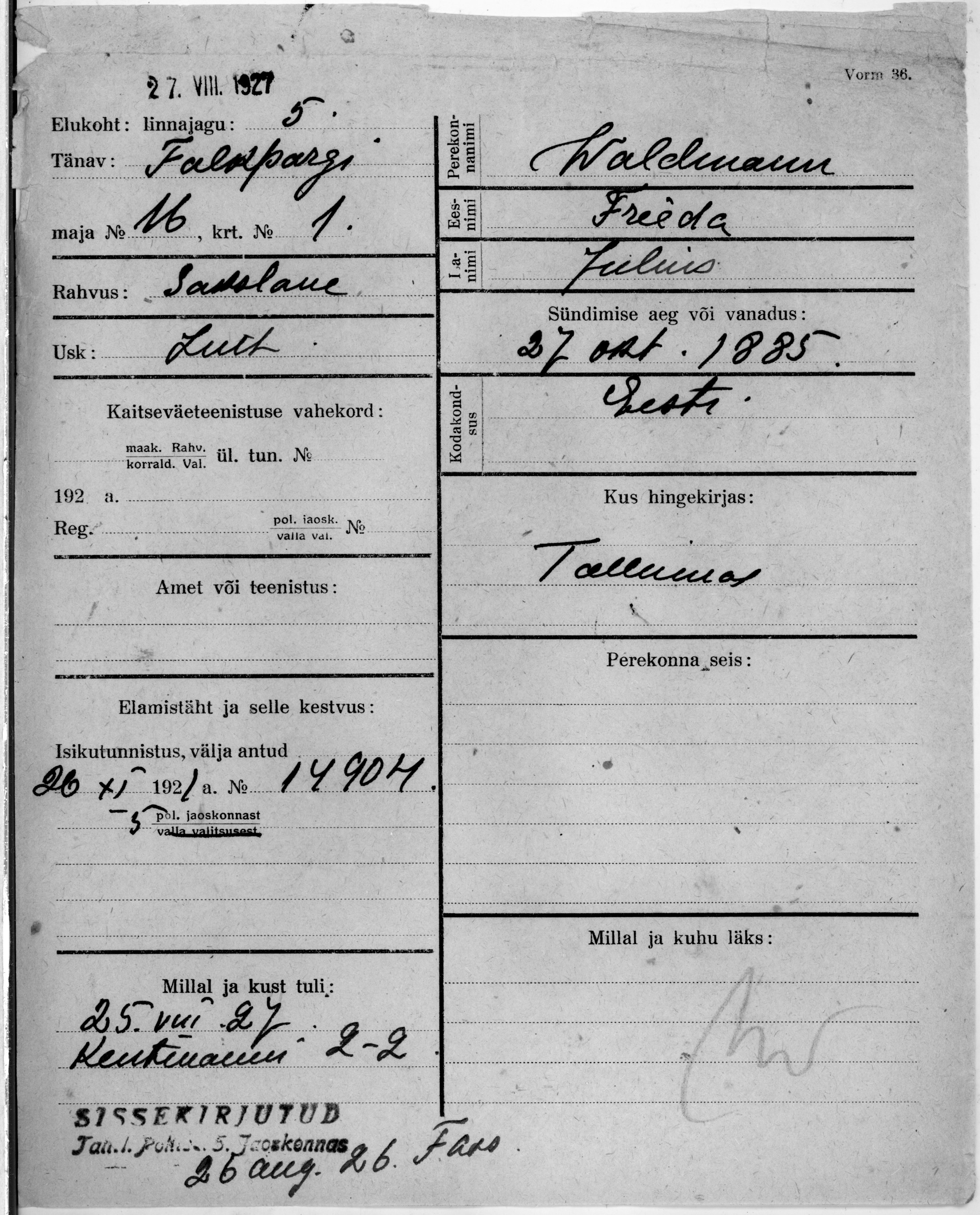 Waldmann, Frieda, Julius