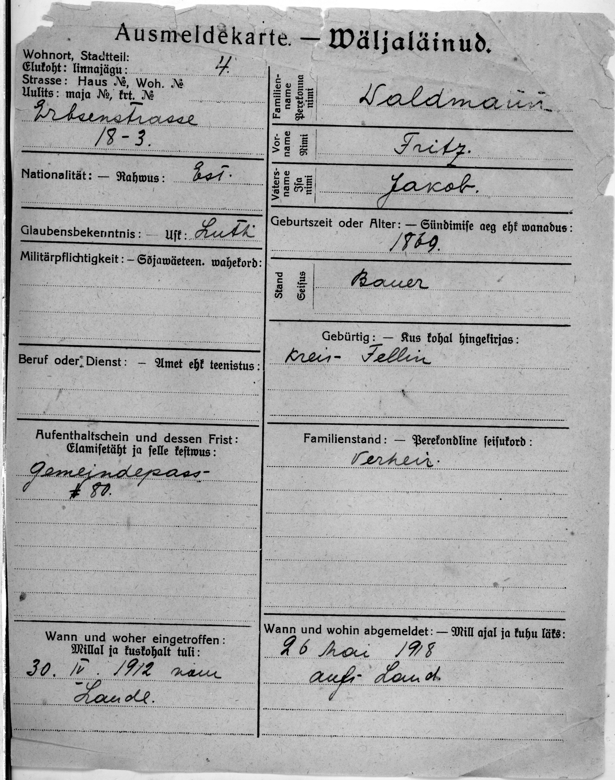 Waldmann, Fritz, Jakob