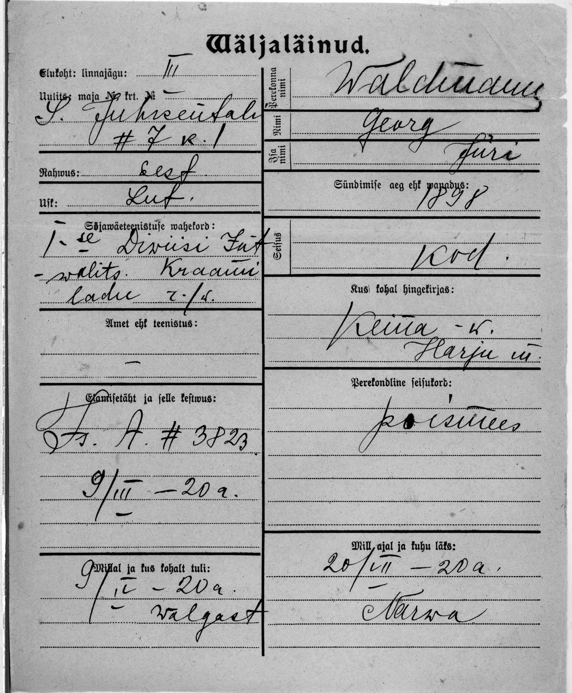 Waldmann, Georg, Jüri