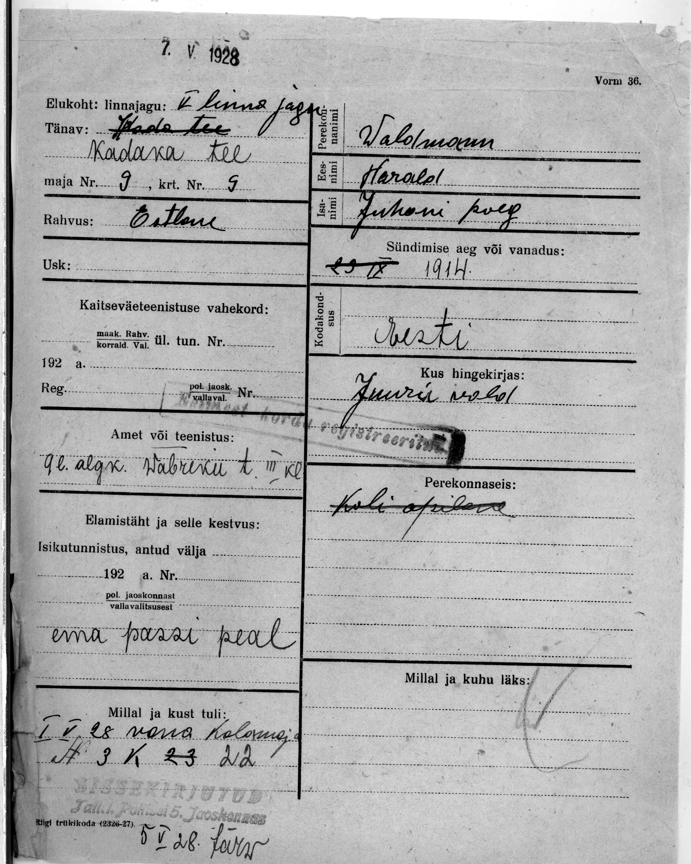 Waldmann, Harald, Juhan