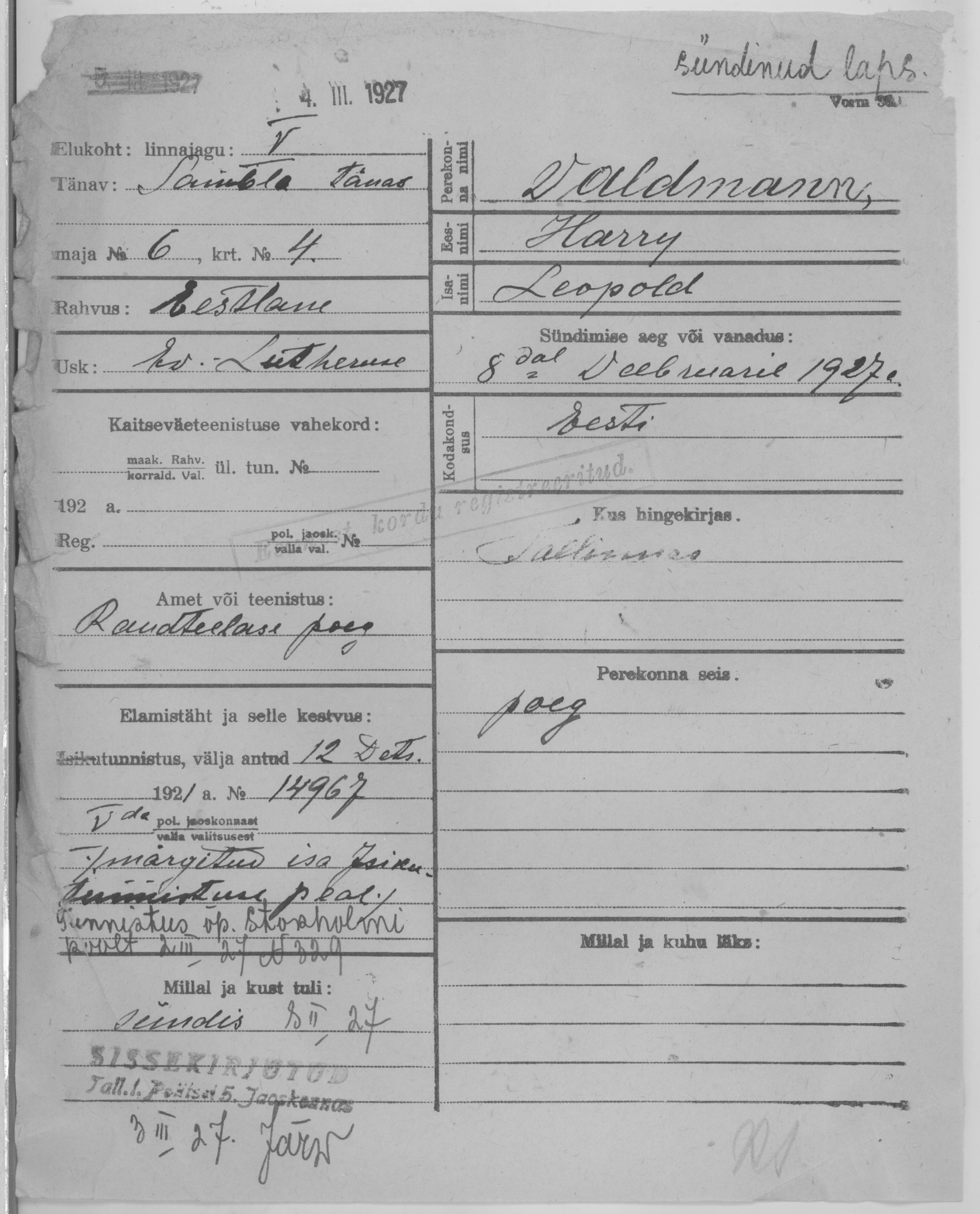 Waldmann, Harry, Leopold