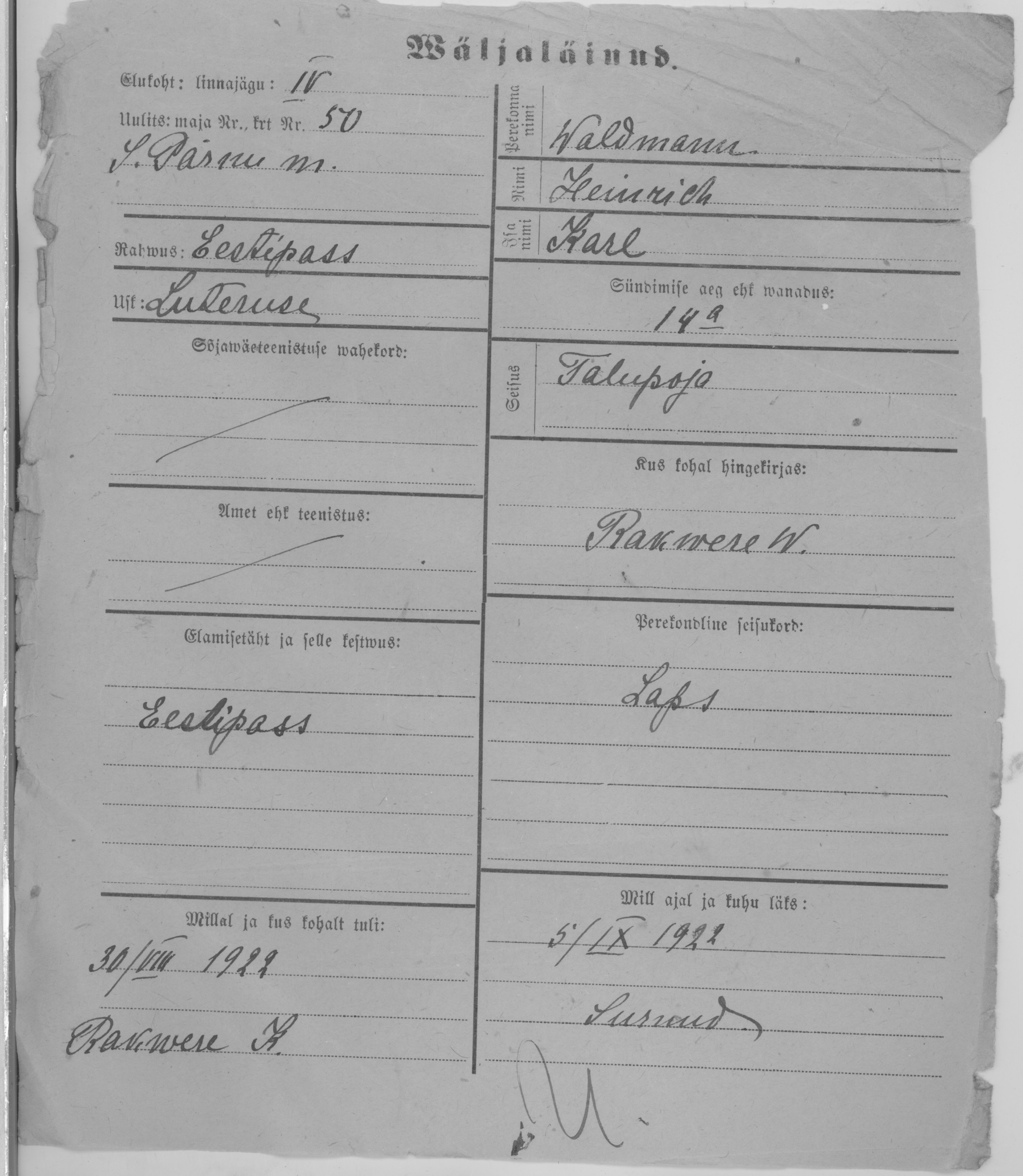 Waldmann, Heinrich, Karl