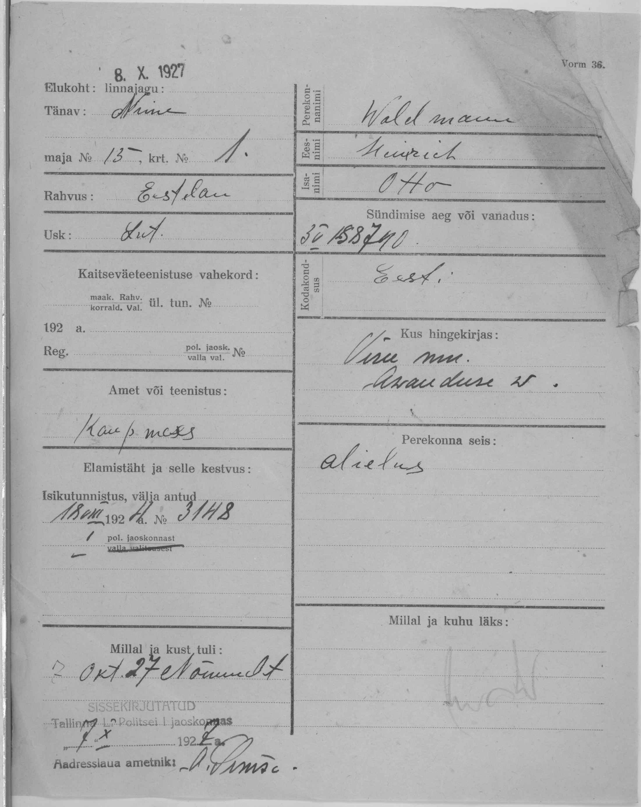 Waldmann, Heinrich, Otto