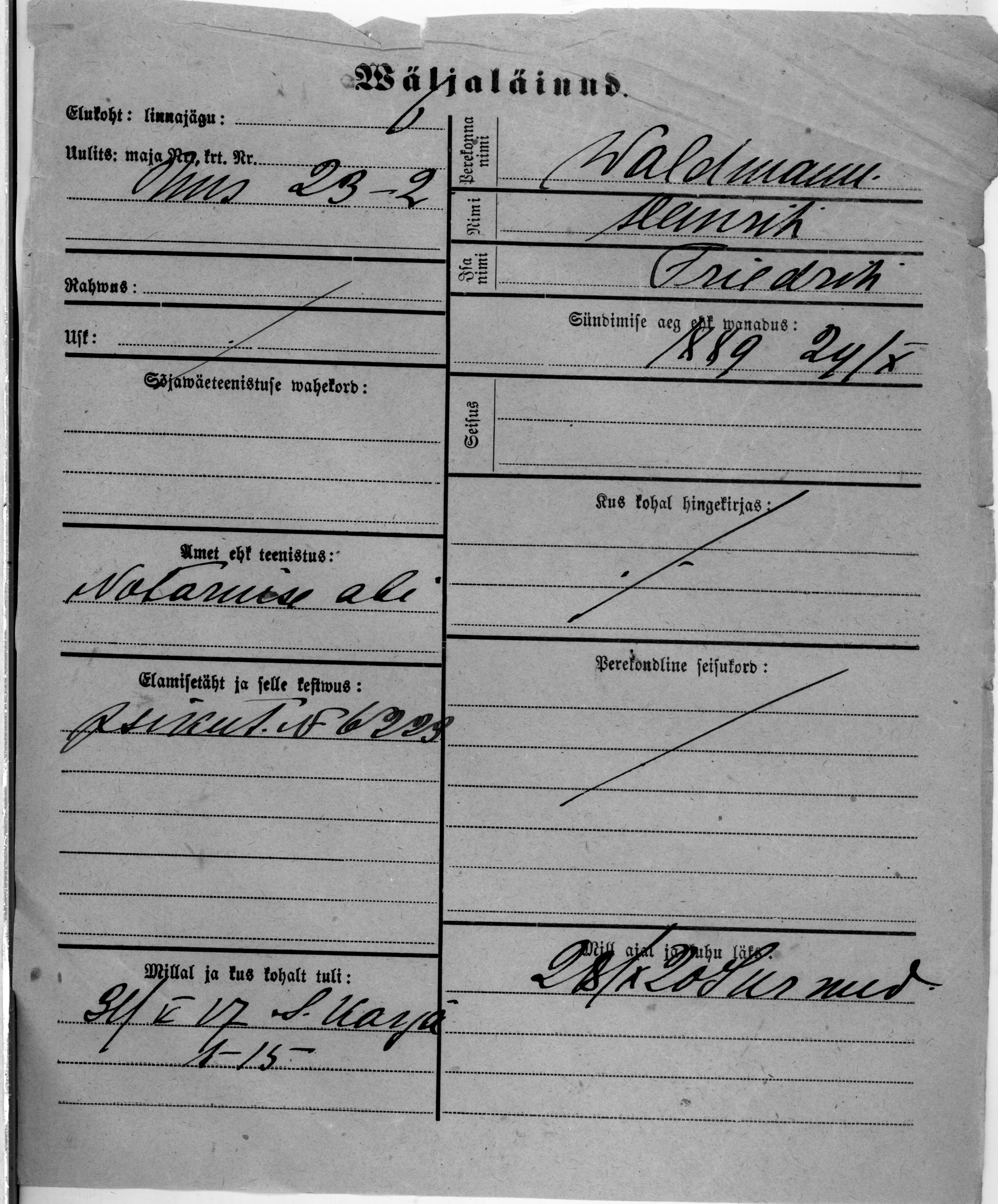 Waldmann, Heinrih, Friedrih